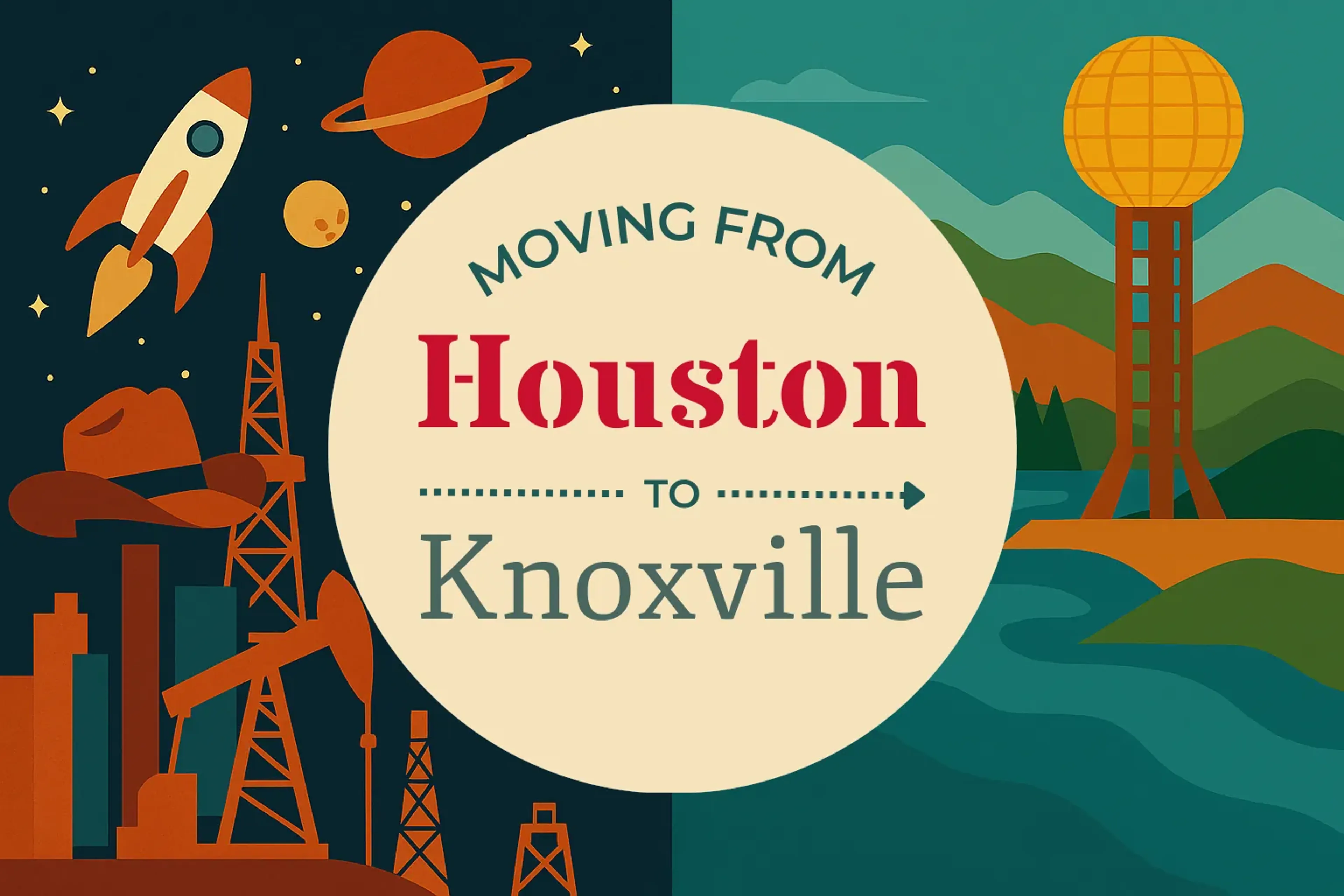 Side-by-side comparison of Houston to Knoxville moving companies