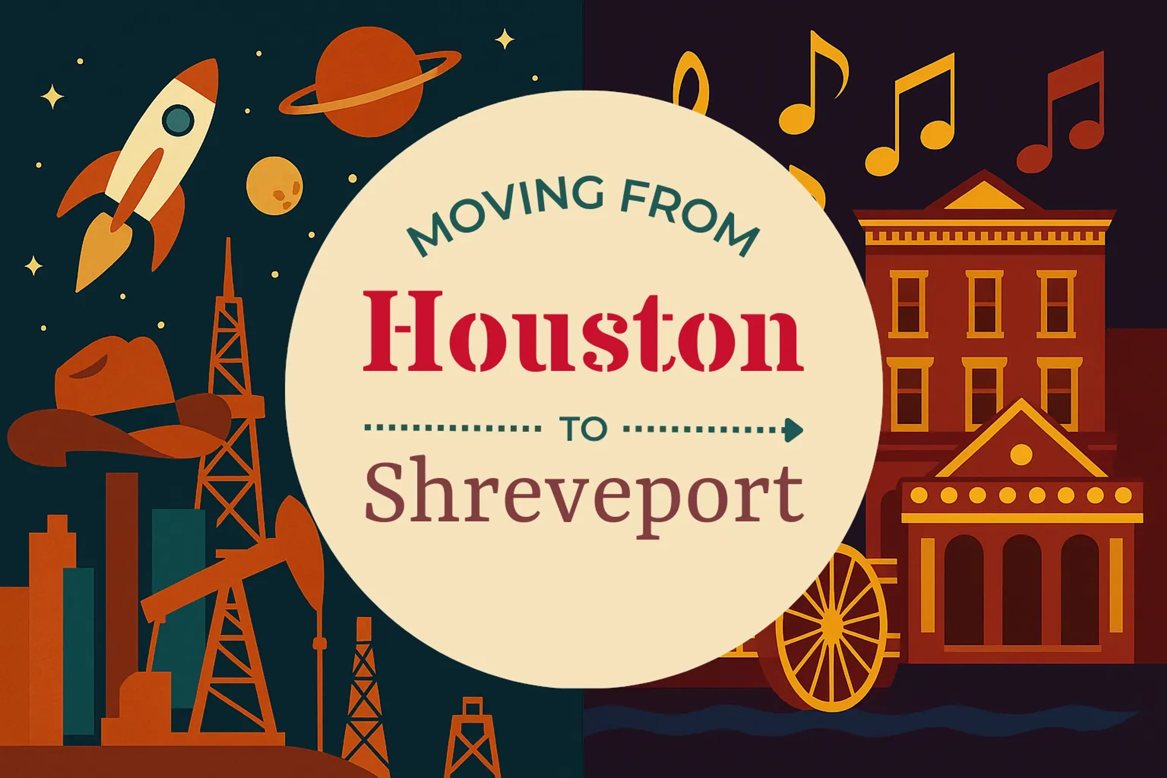 Side-by-side comparison of Houston to Shreveport moving companies