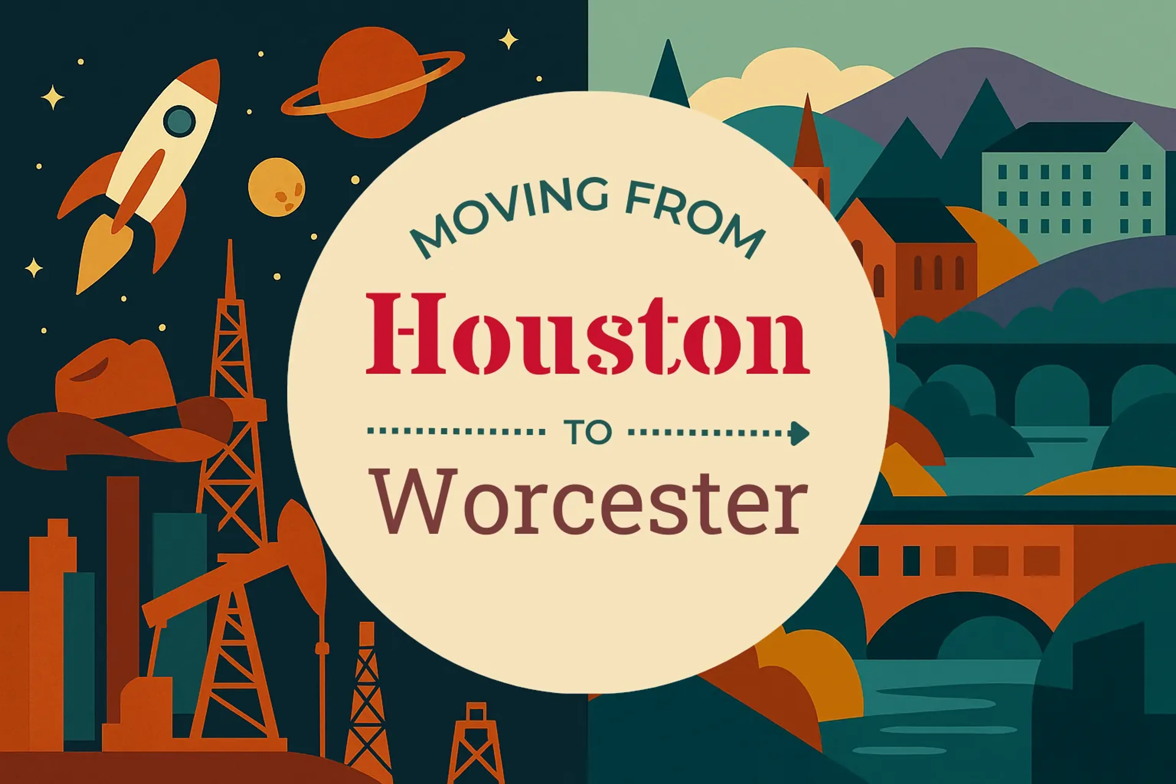Side-by-side comparison of Houston to Worcester moving companies