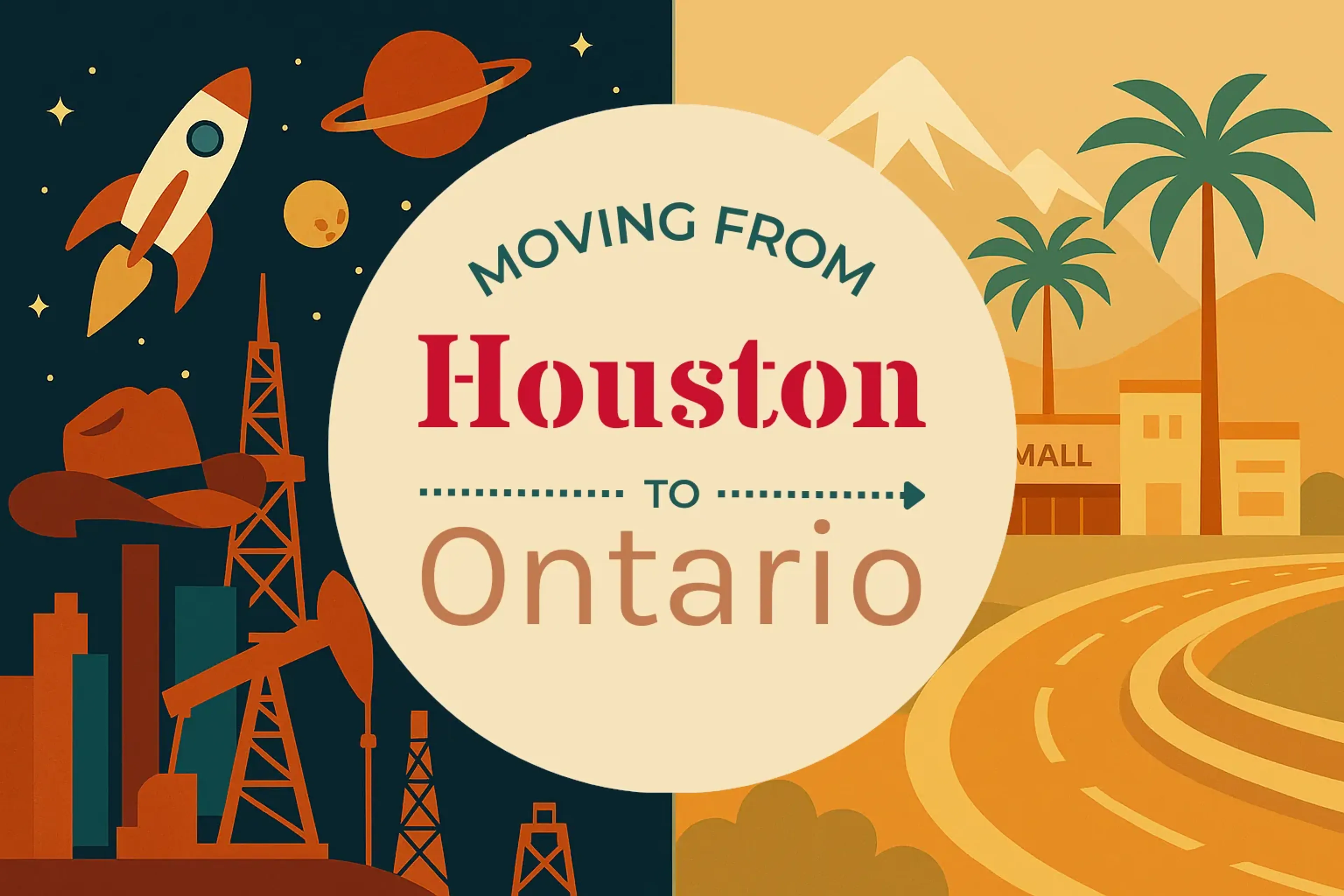 Side-by-side comparison of Houston to Ontario moving companies