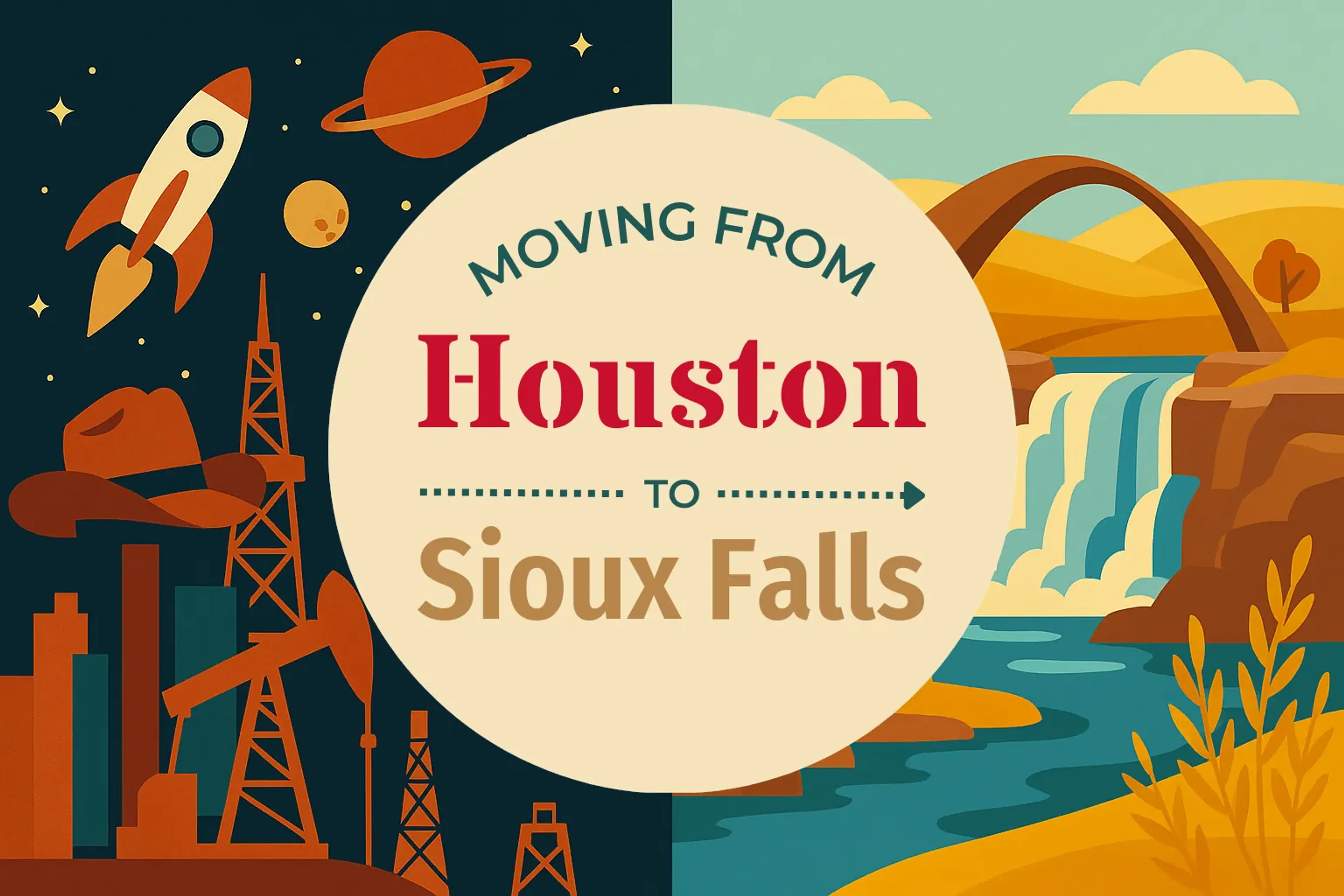 Side-by-side comparison of Houston to Sioux Falls moving companies
