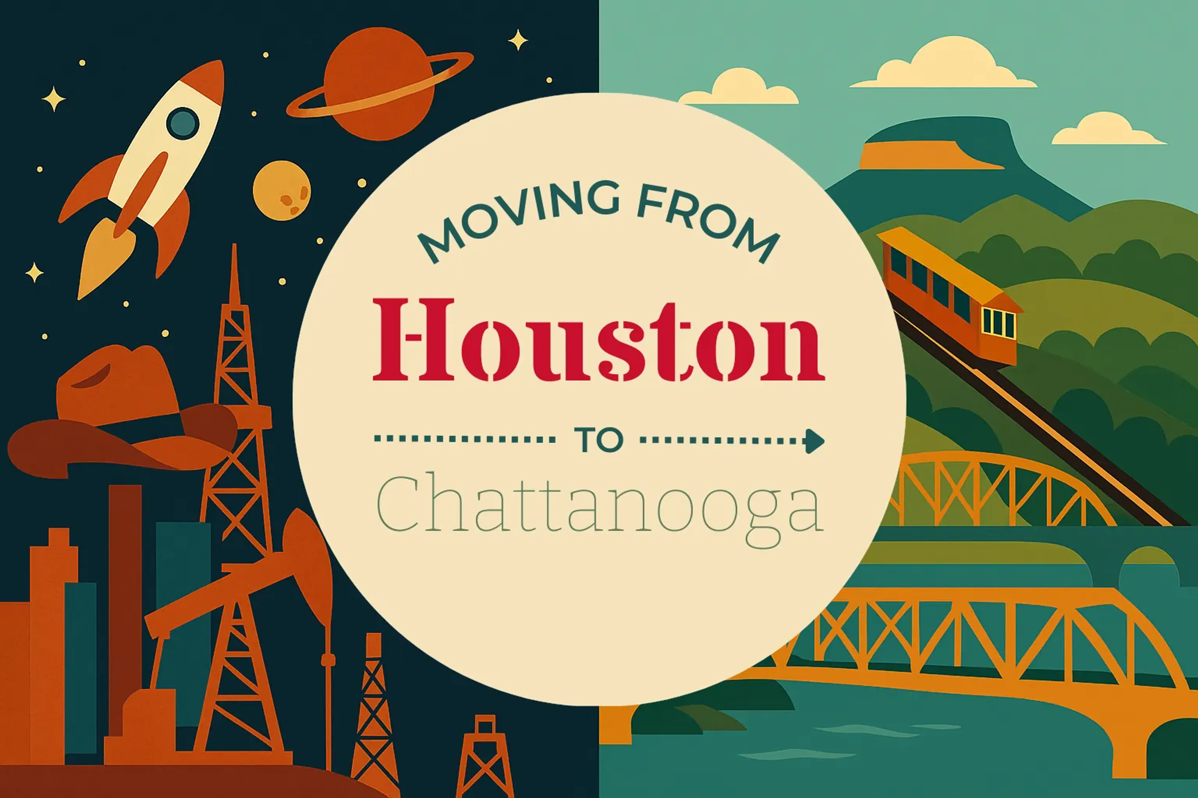 Side-by-side comparison of Houston to Chattanooga moving companies
