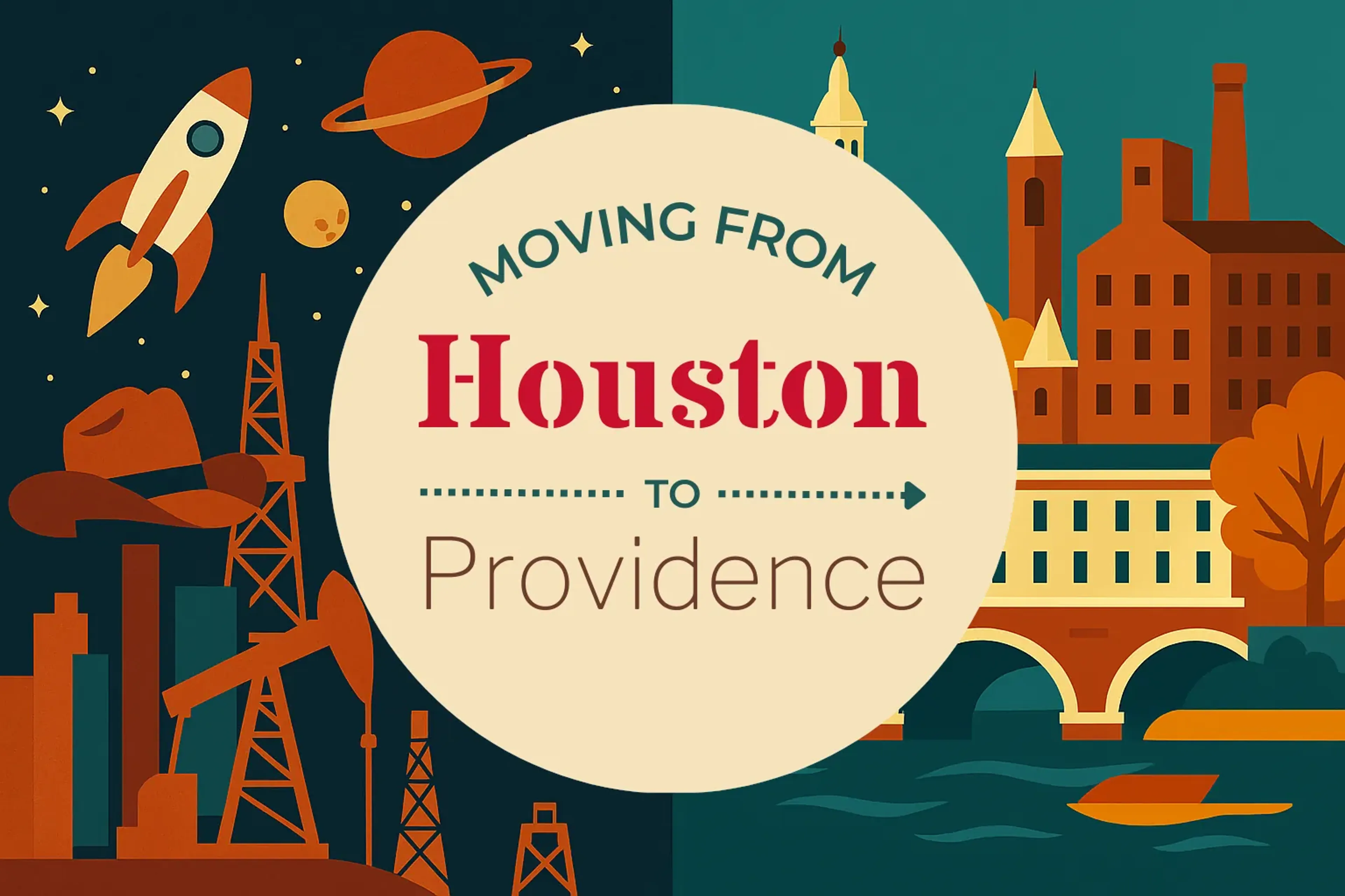 Side-by-side comparison of Houston to Providence moving companies