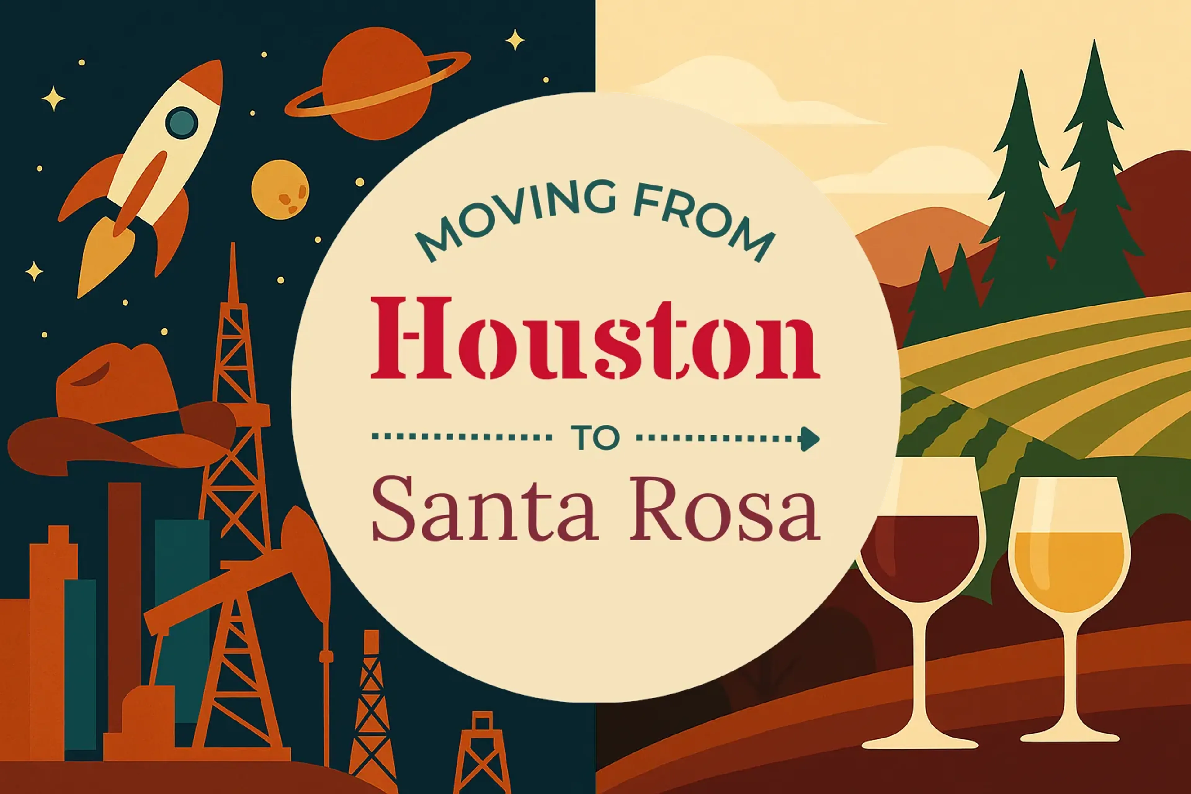 Side-by-side comparison of Houston to Santa Rosa moving companies