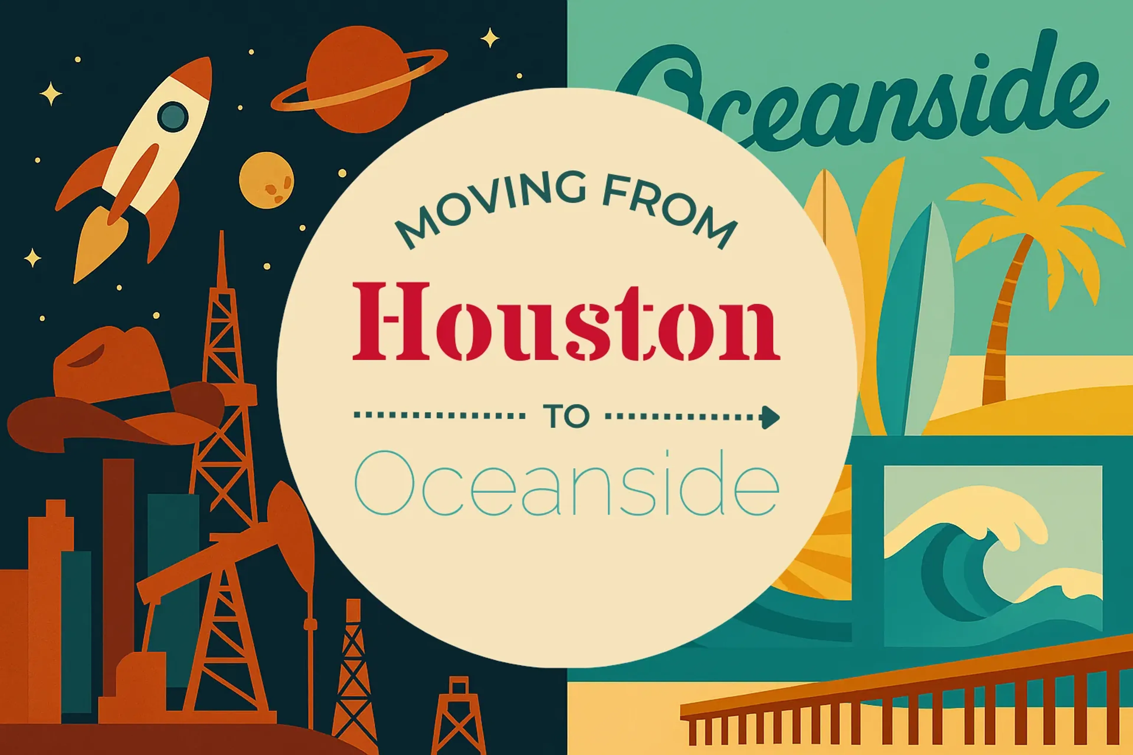Side-by-side comparison of Houston to Oceanside moving companies