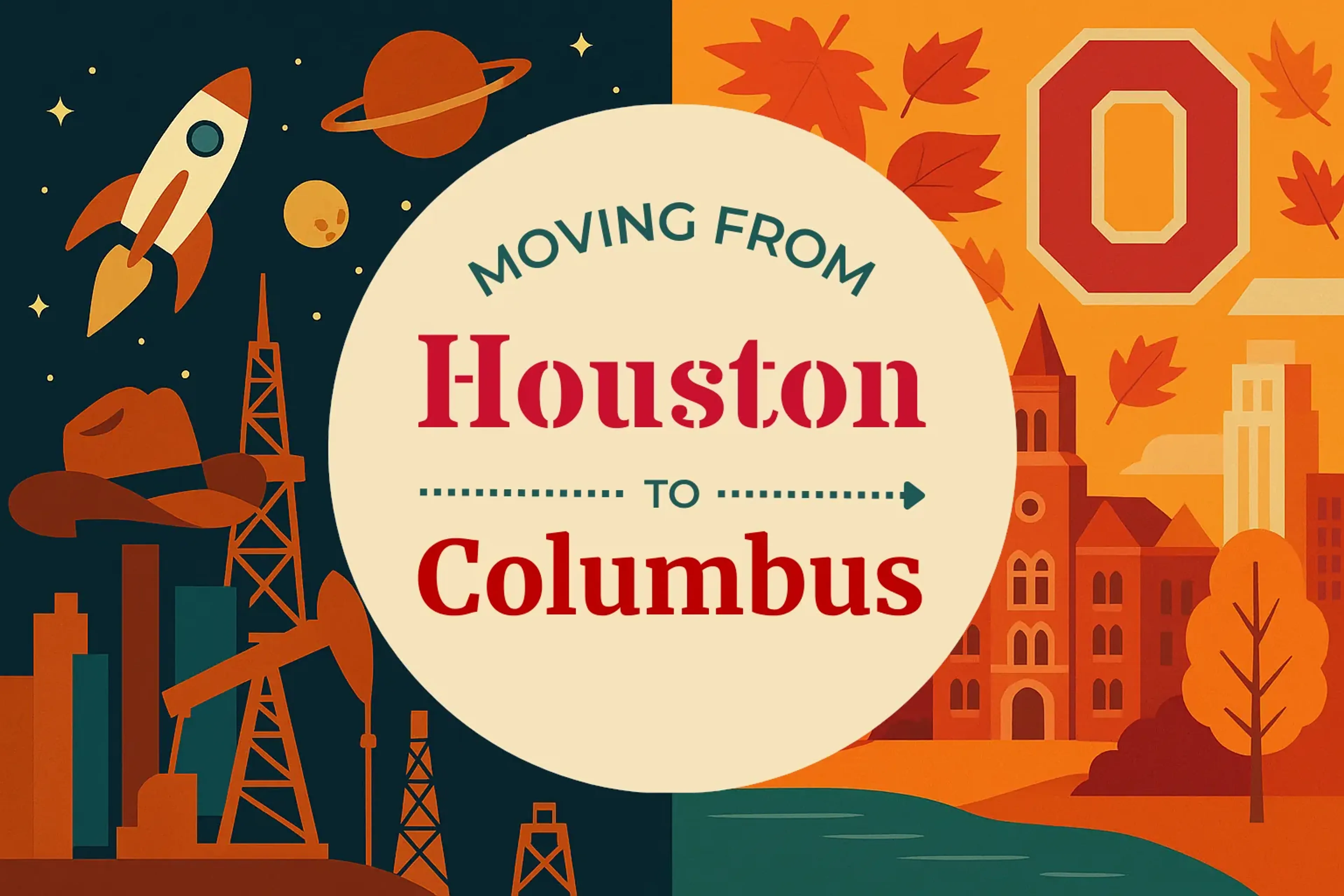 Side-by-side comparison of Houston to Columbus moving companies