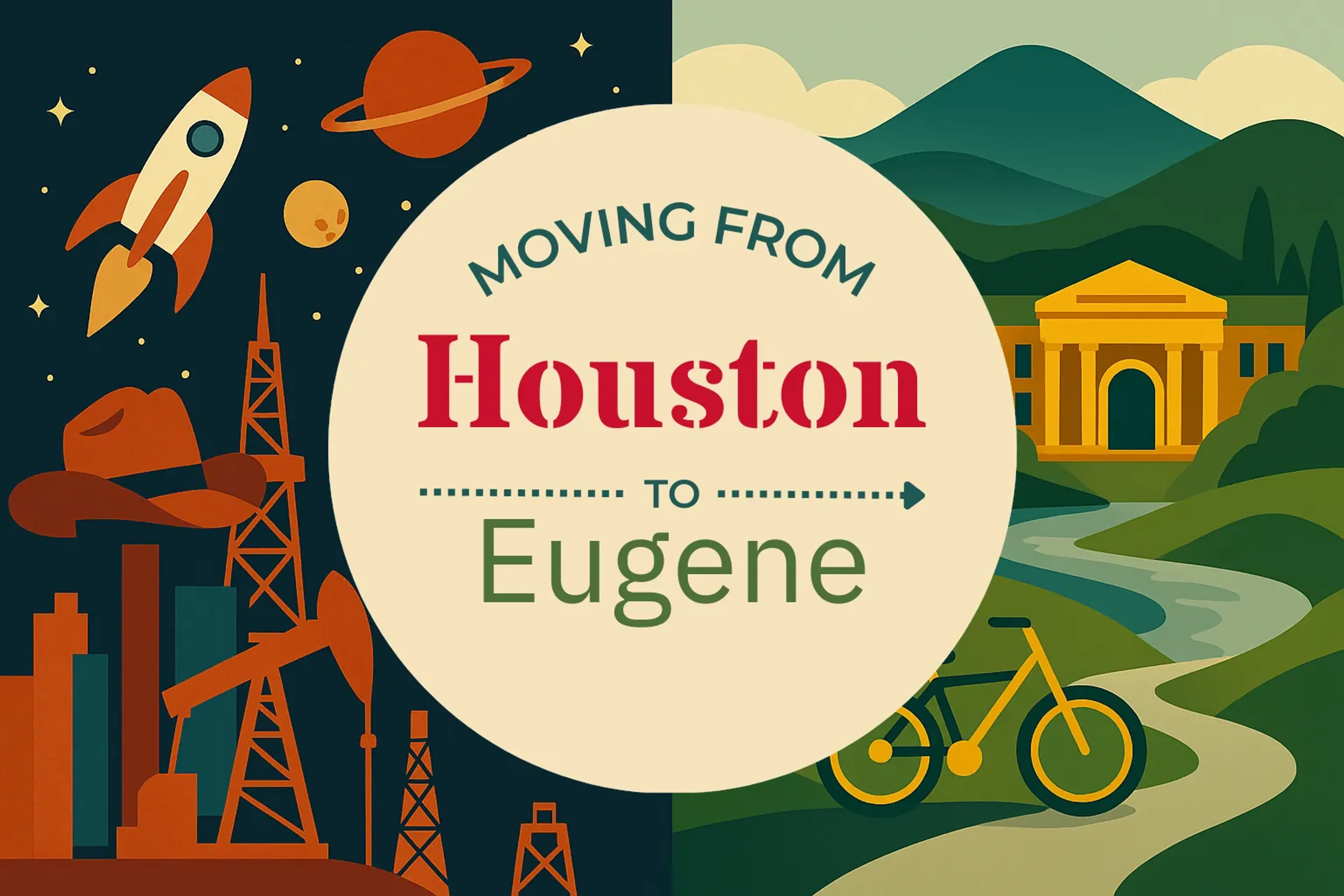 Side-by-side comparison of Houston to Eugene moving companies
