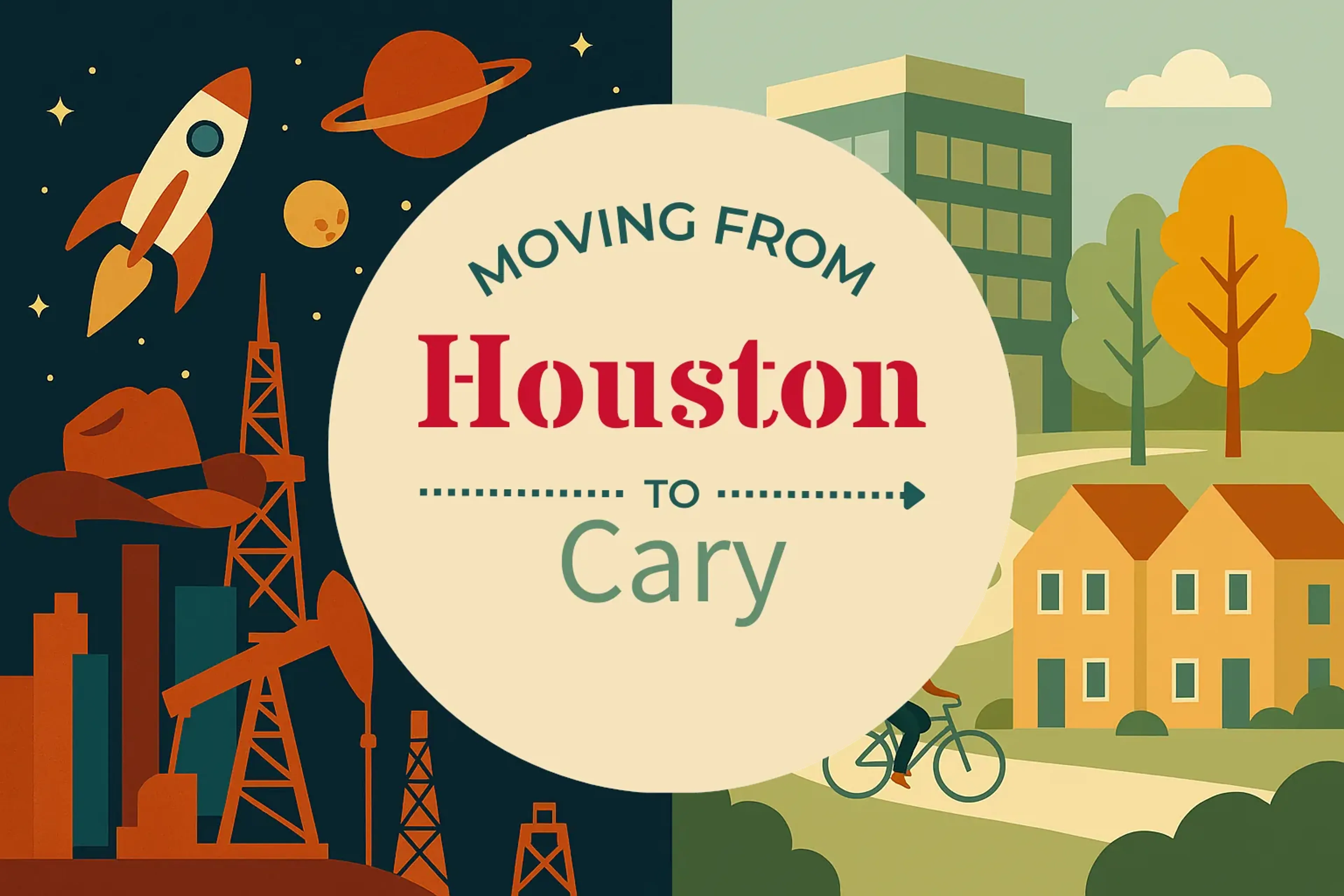 Side-by-side comparison of Houston to Cary moving companies