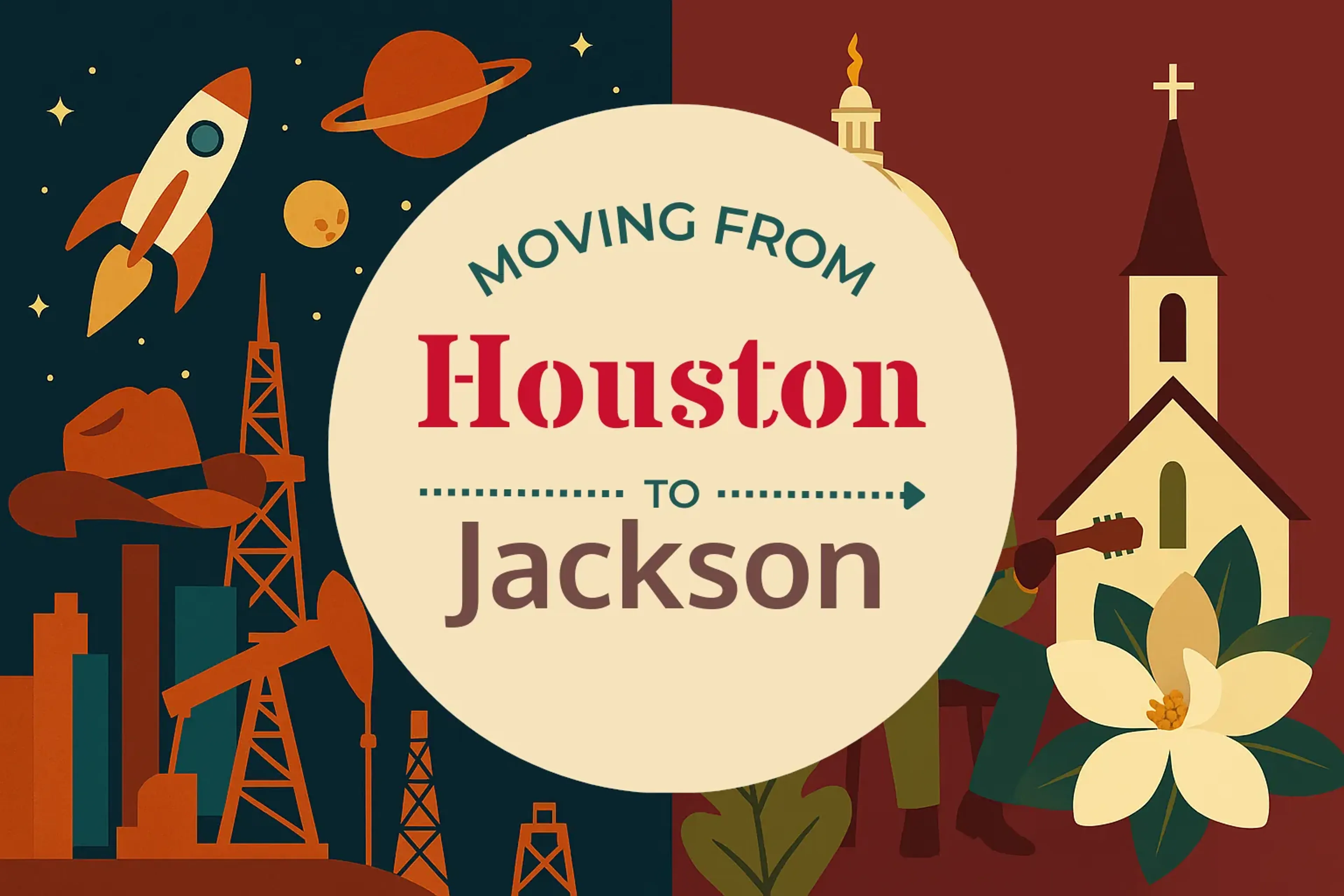 Side-by-side comparison of Houston to Jackson moving companies
