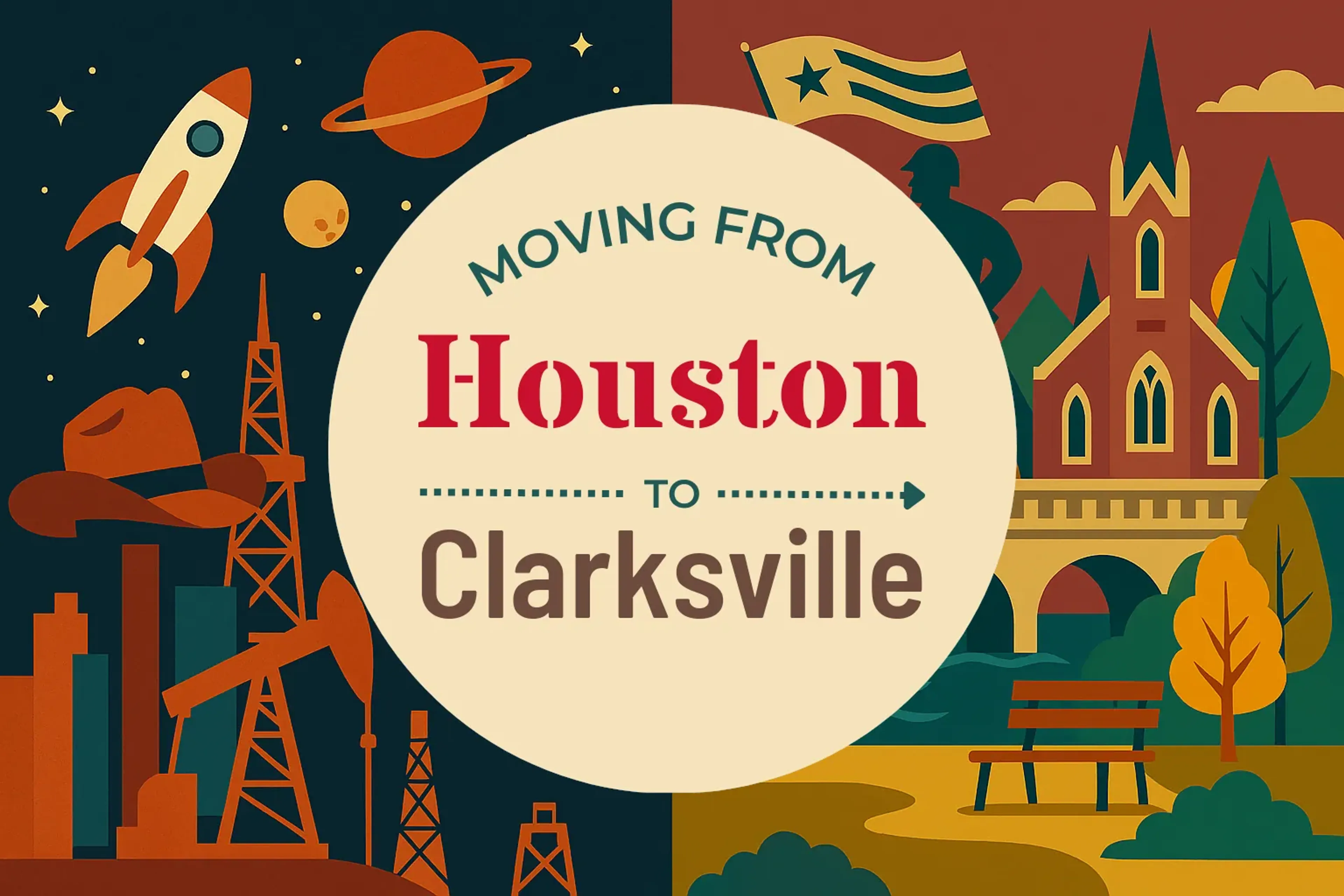 Side-by-side comparison of Houston to Clarksville moving companies