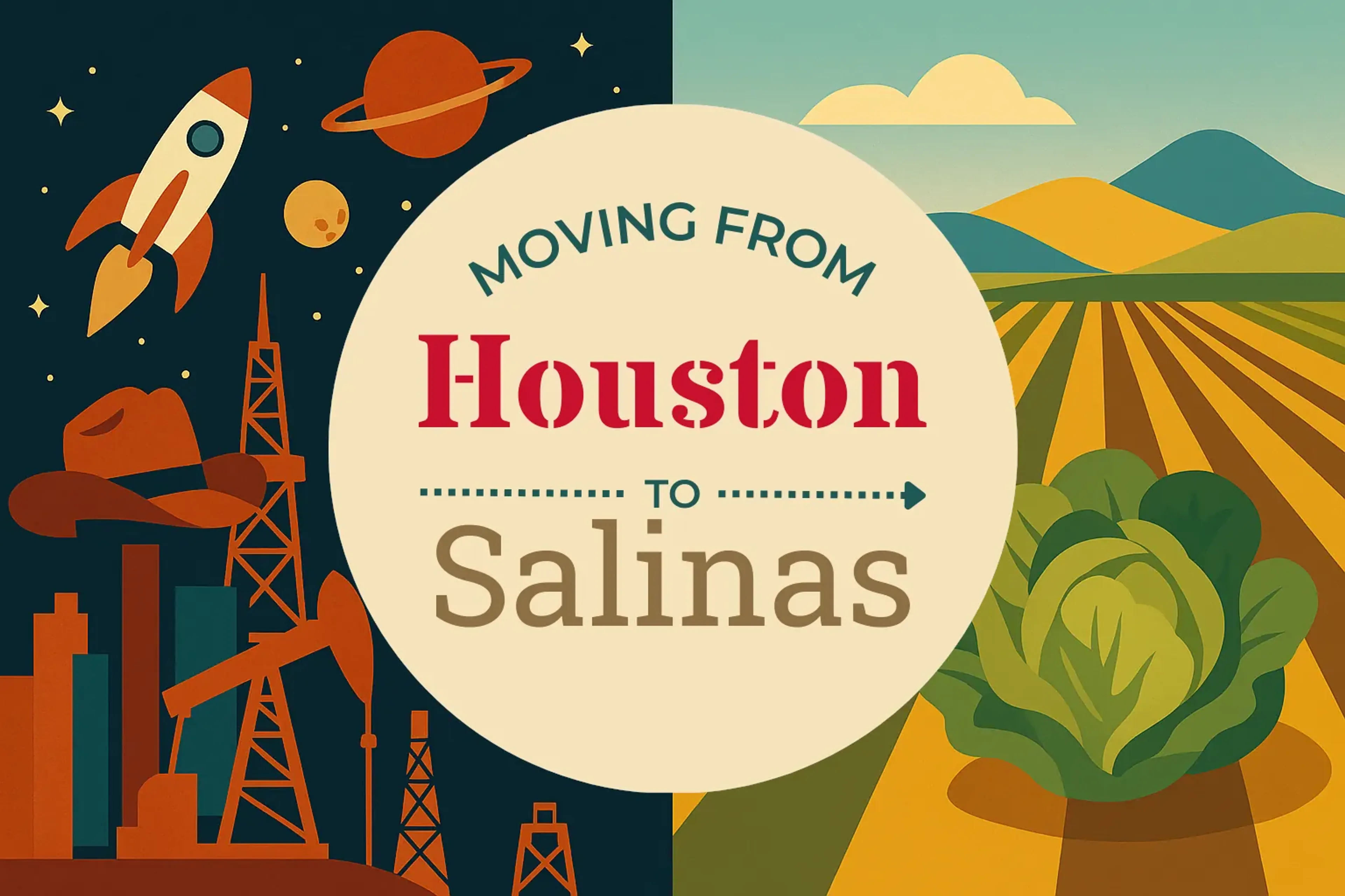 Side-by-side comparison of Houston to Salinas moving companies