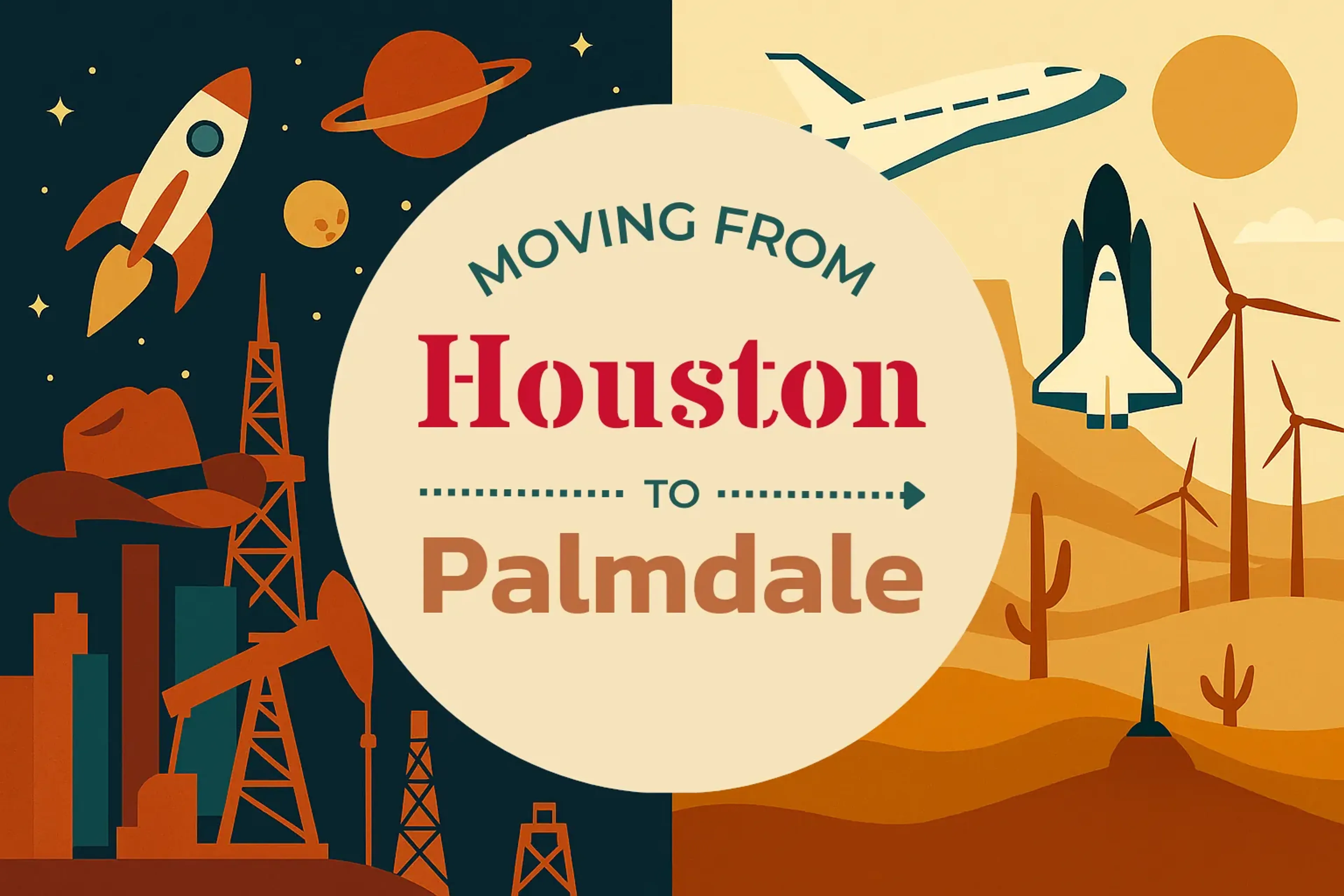 Side-by-side comparison of Houston to Palmdale moving companies