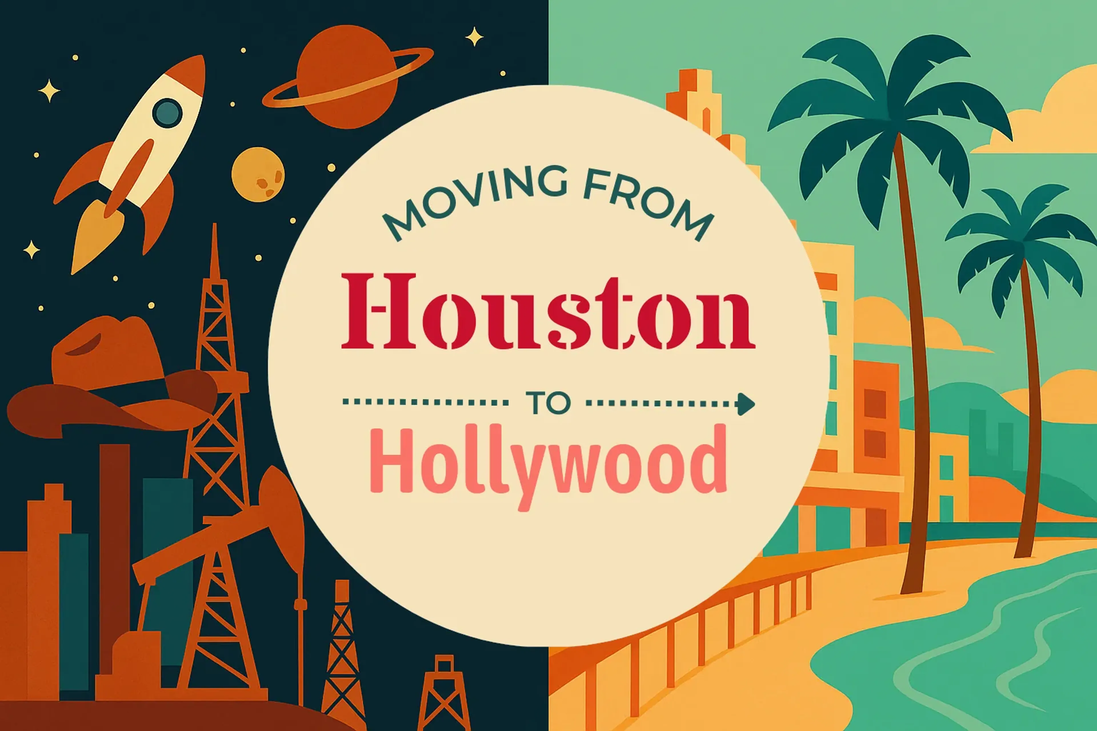 Side-by-side comparison of Houston to Hollywood moving companies