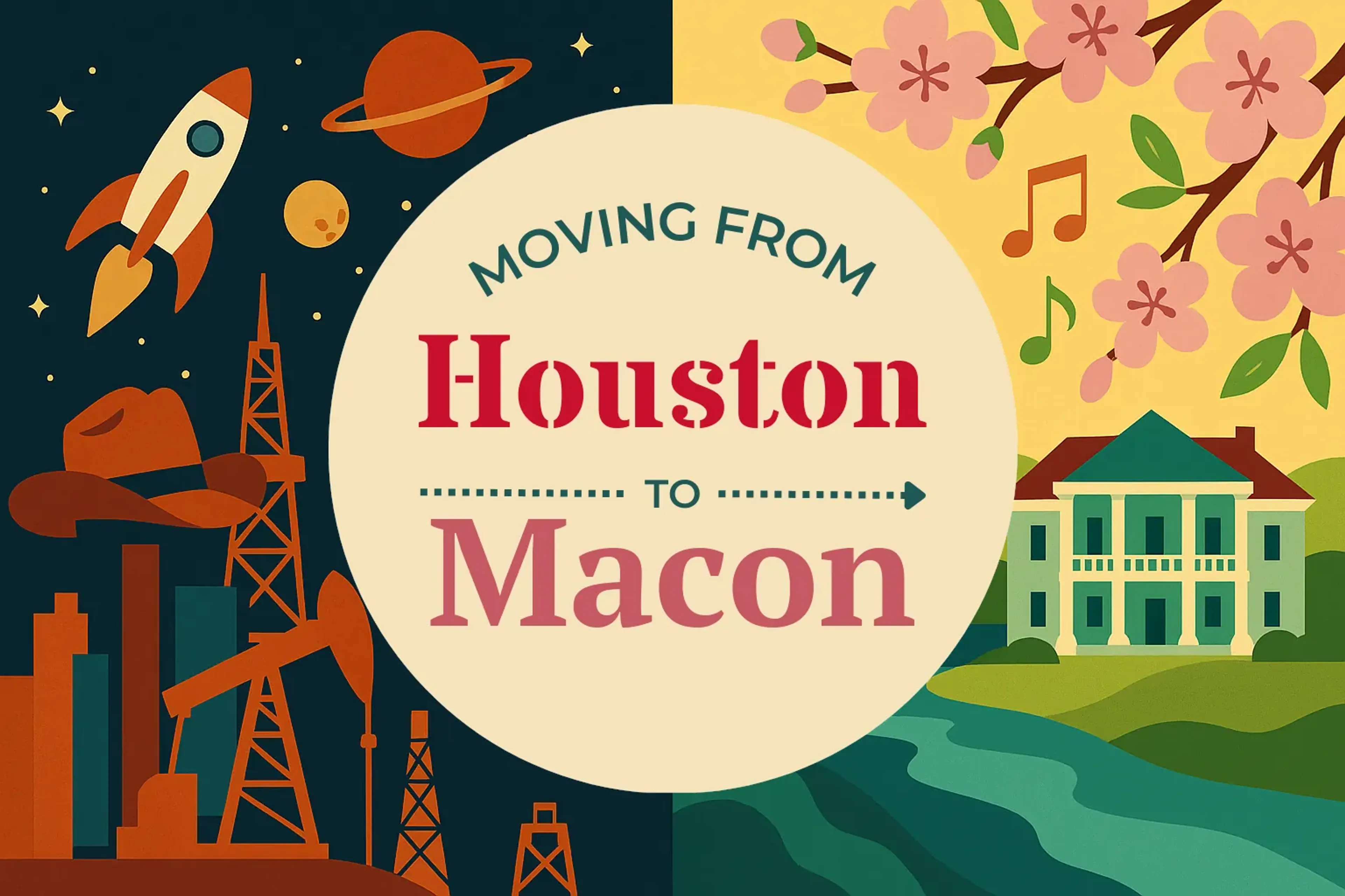 Side-by-side comparison of Houston to Macon moving companies