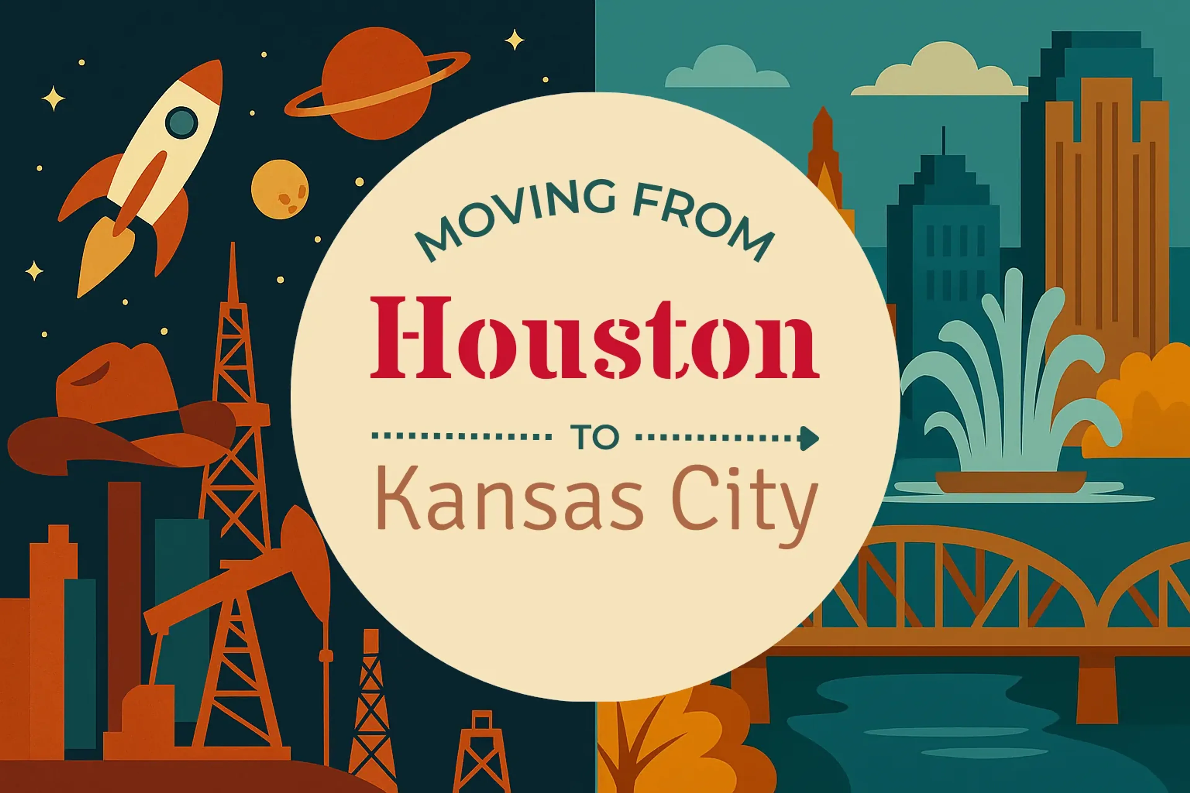 Side-by-side comparison of Houston to Kansas City moving companies