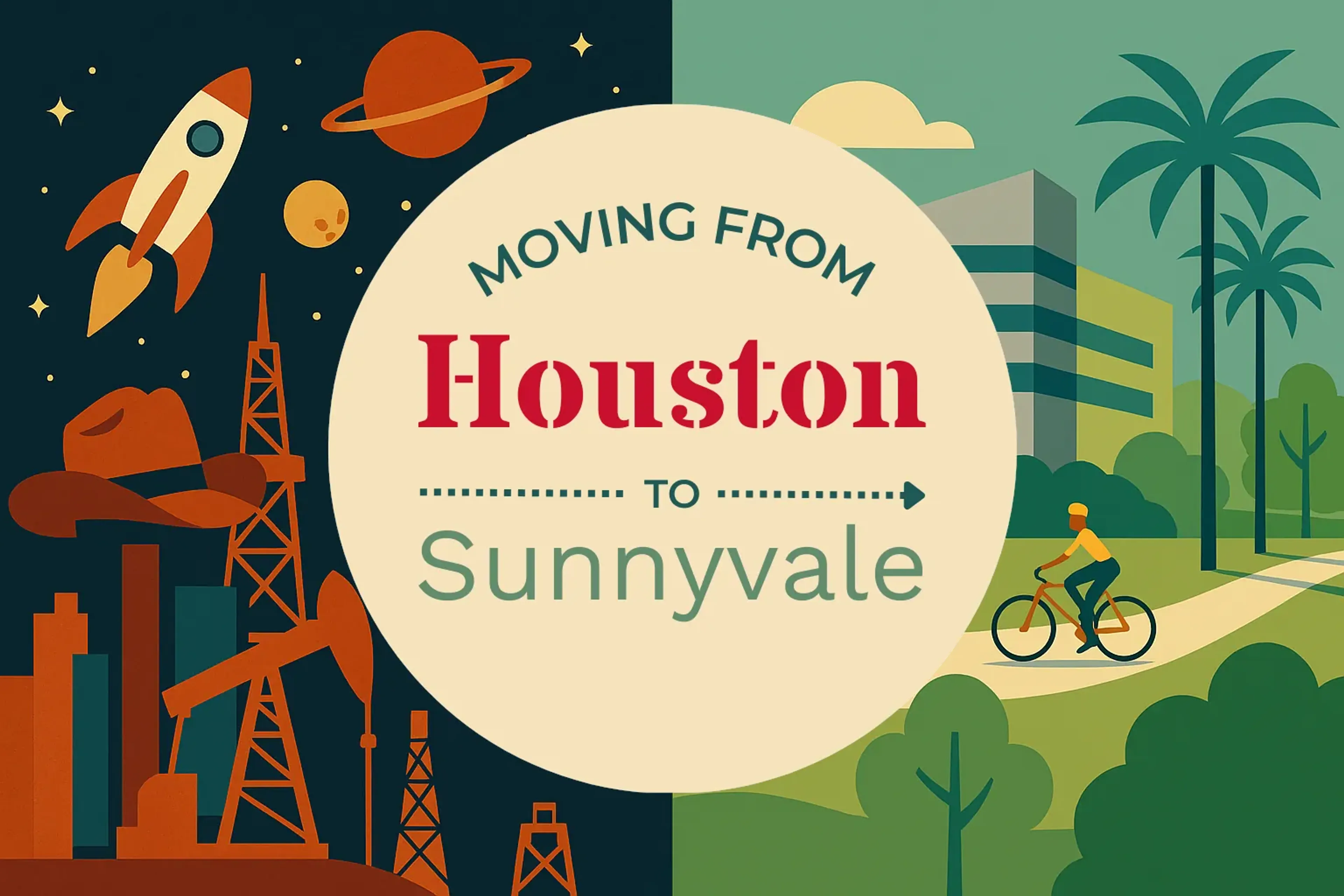 Side-by-side comparison of Houston to Sunnyvale moving companies