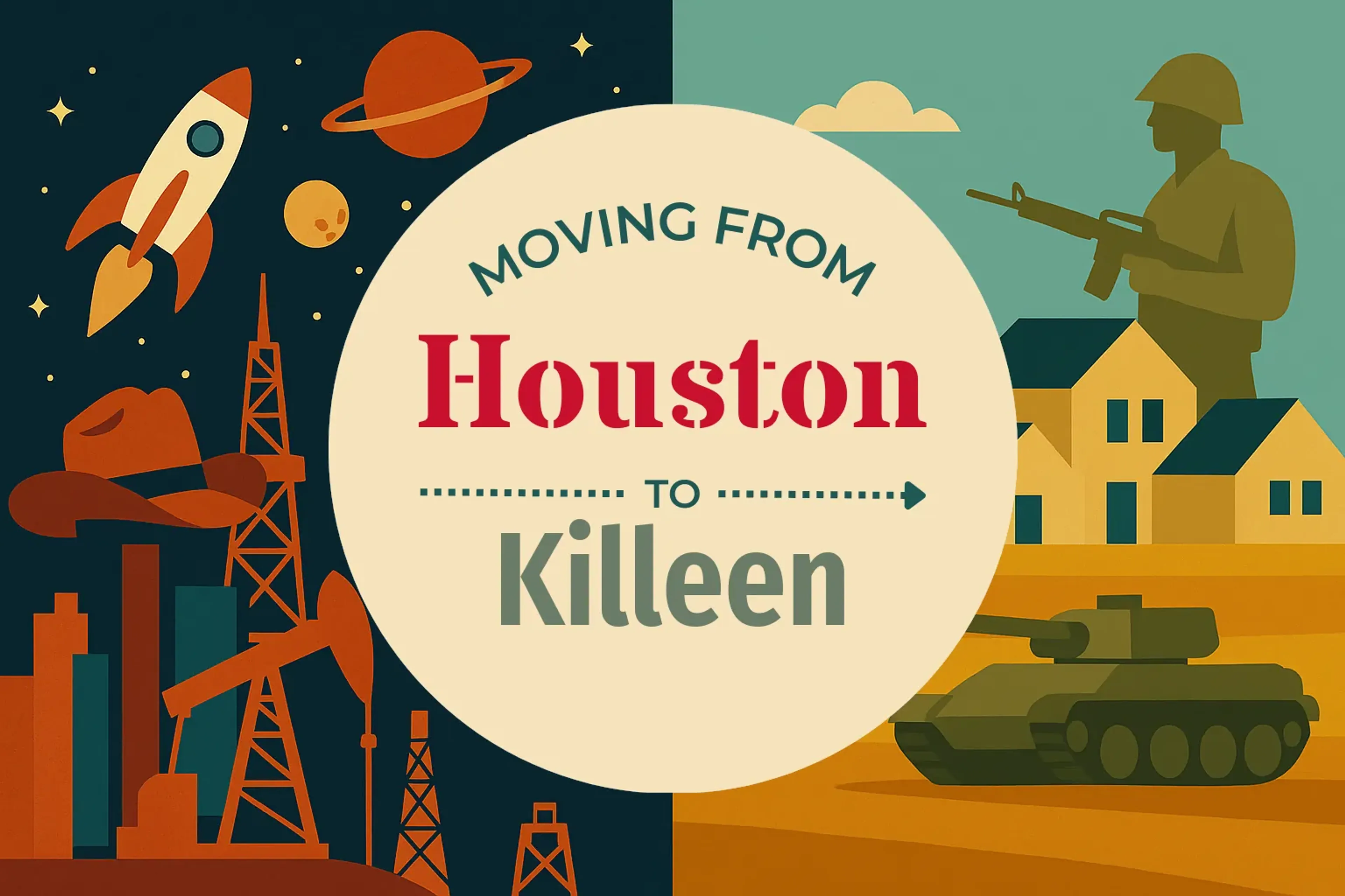 Side-by-side comparison of Houston to Killeen moving companies