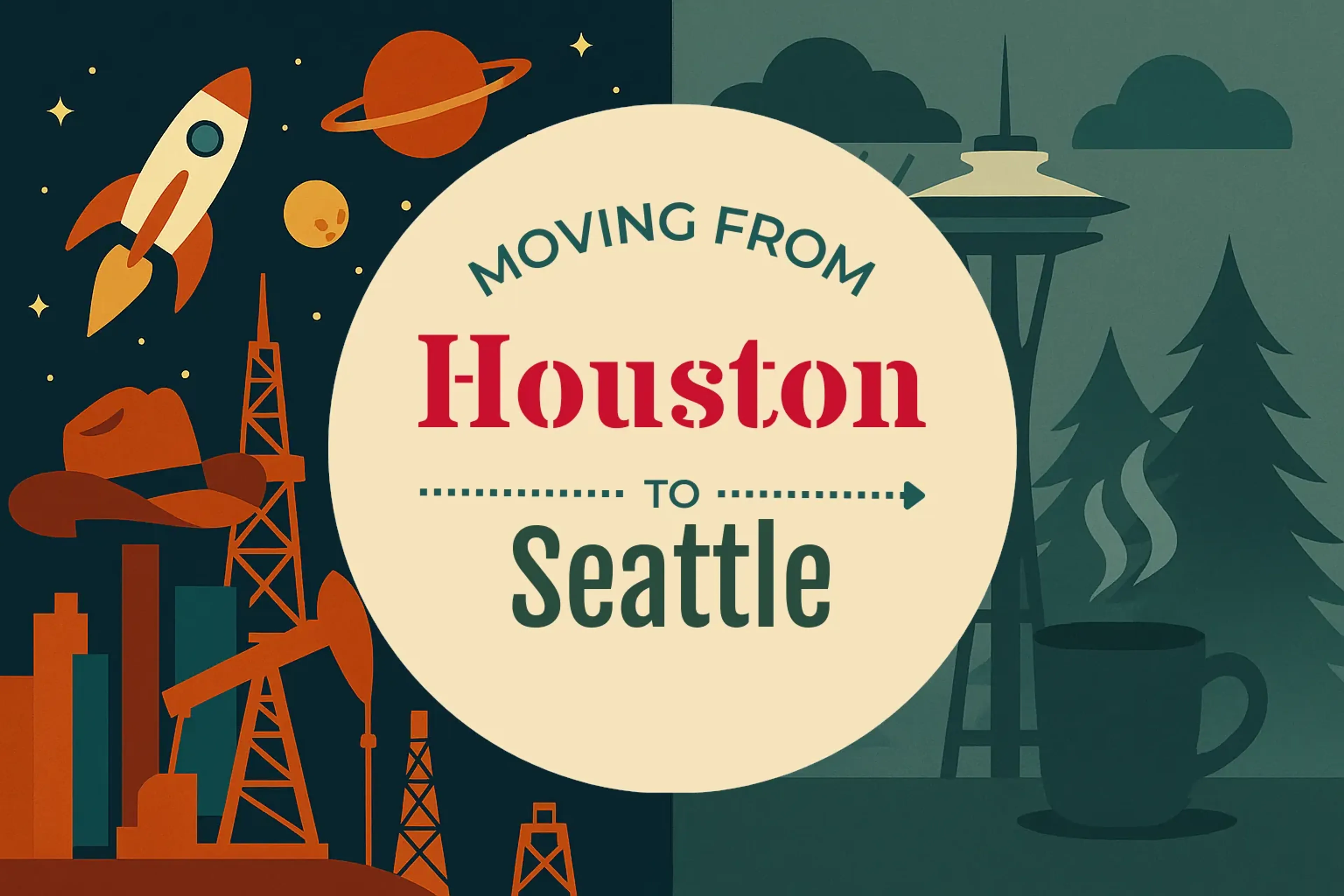 Side-by-side comparison of Houston to Seattle moving companies