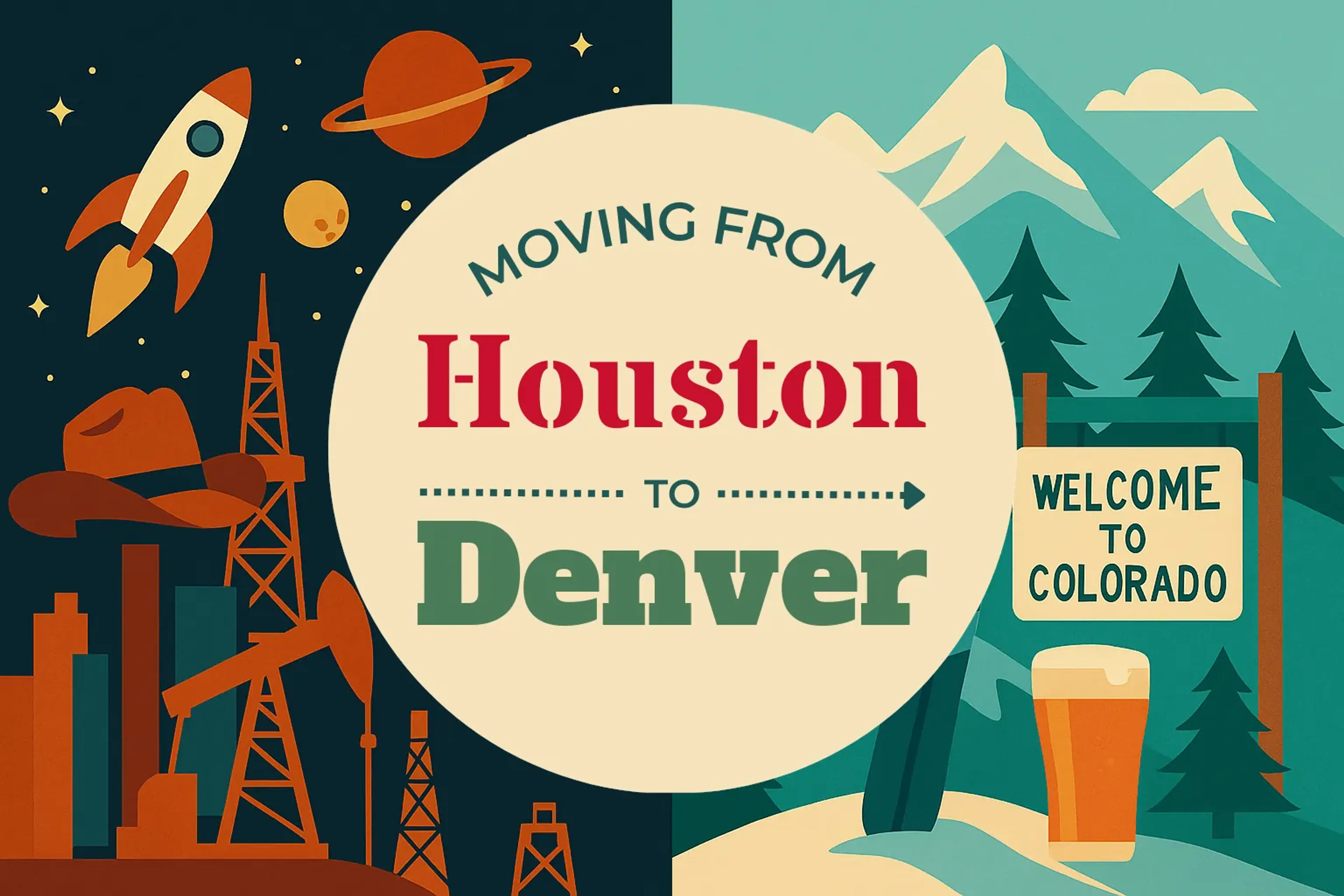 Side-by-side comparison of Houston to Denver moving companies