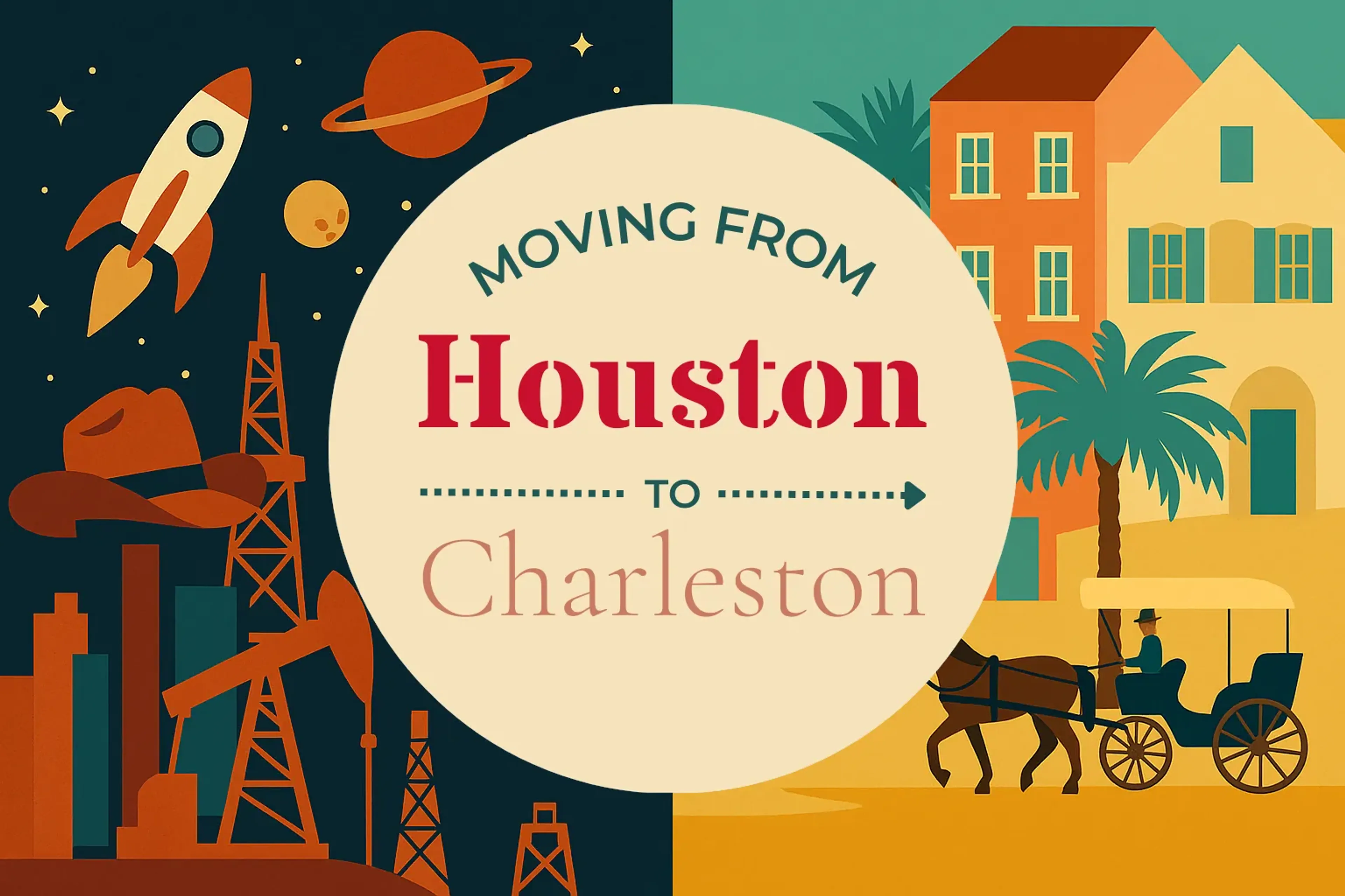 Side-by-side comparison of Houston to Charleston moving companies