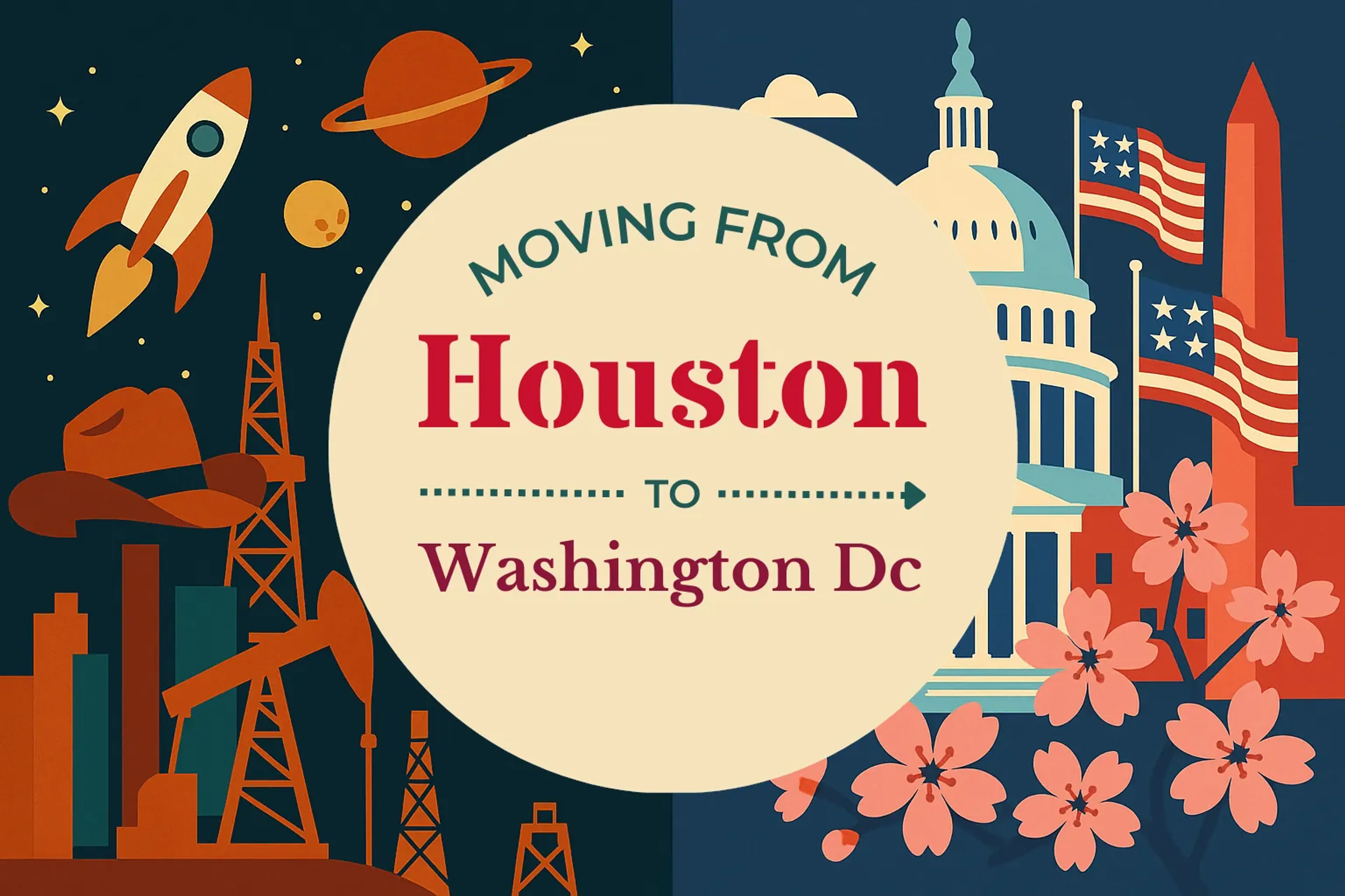 Side-by-side comparison of Houston to Washington DC moving companies