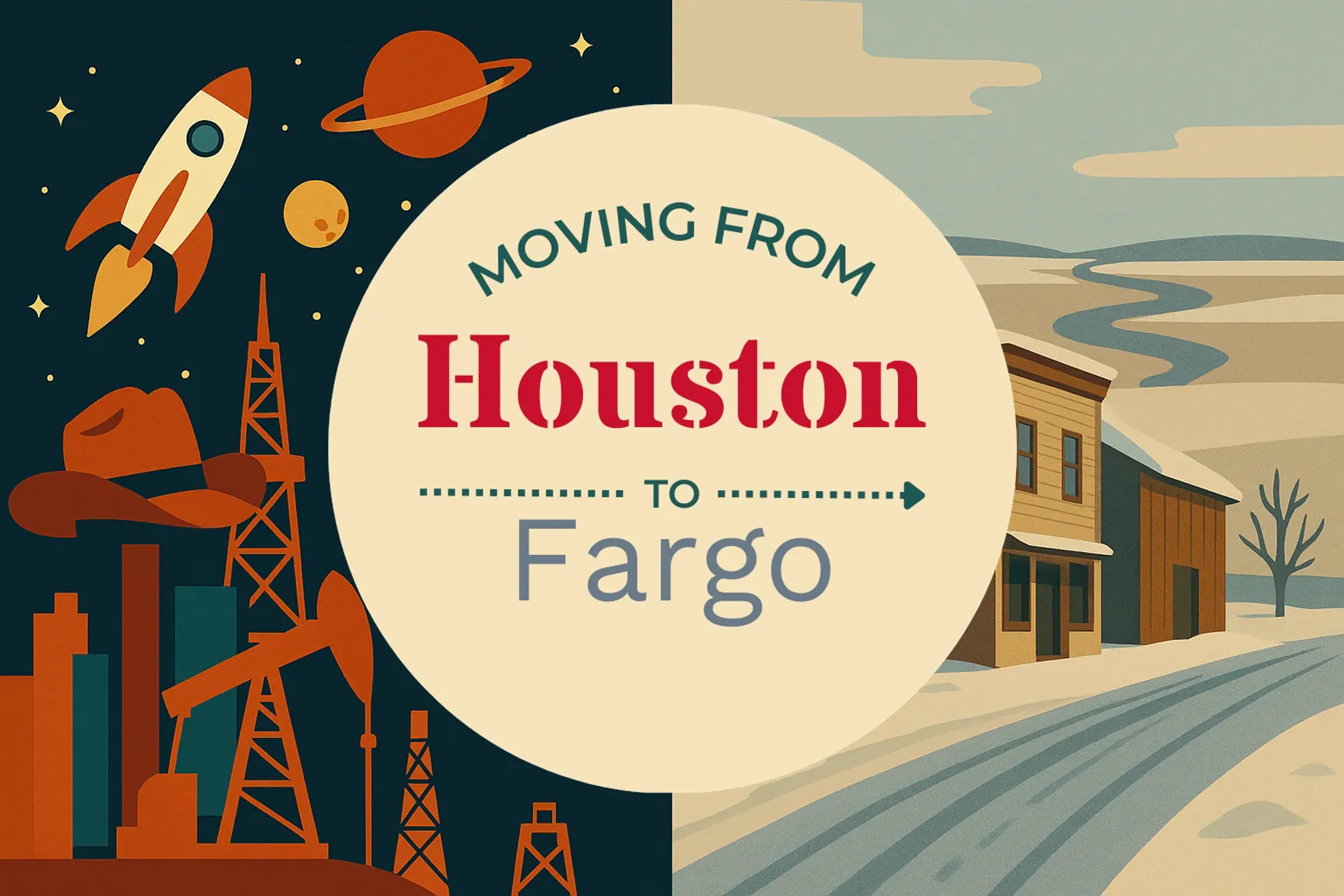 Side-by-side comparison of Houston to Fargo moving companies