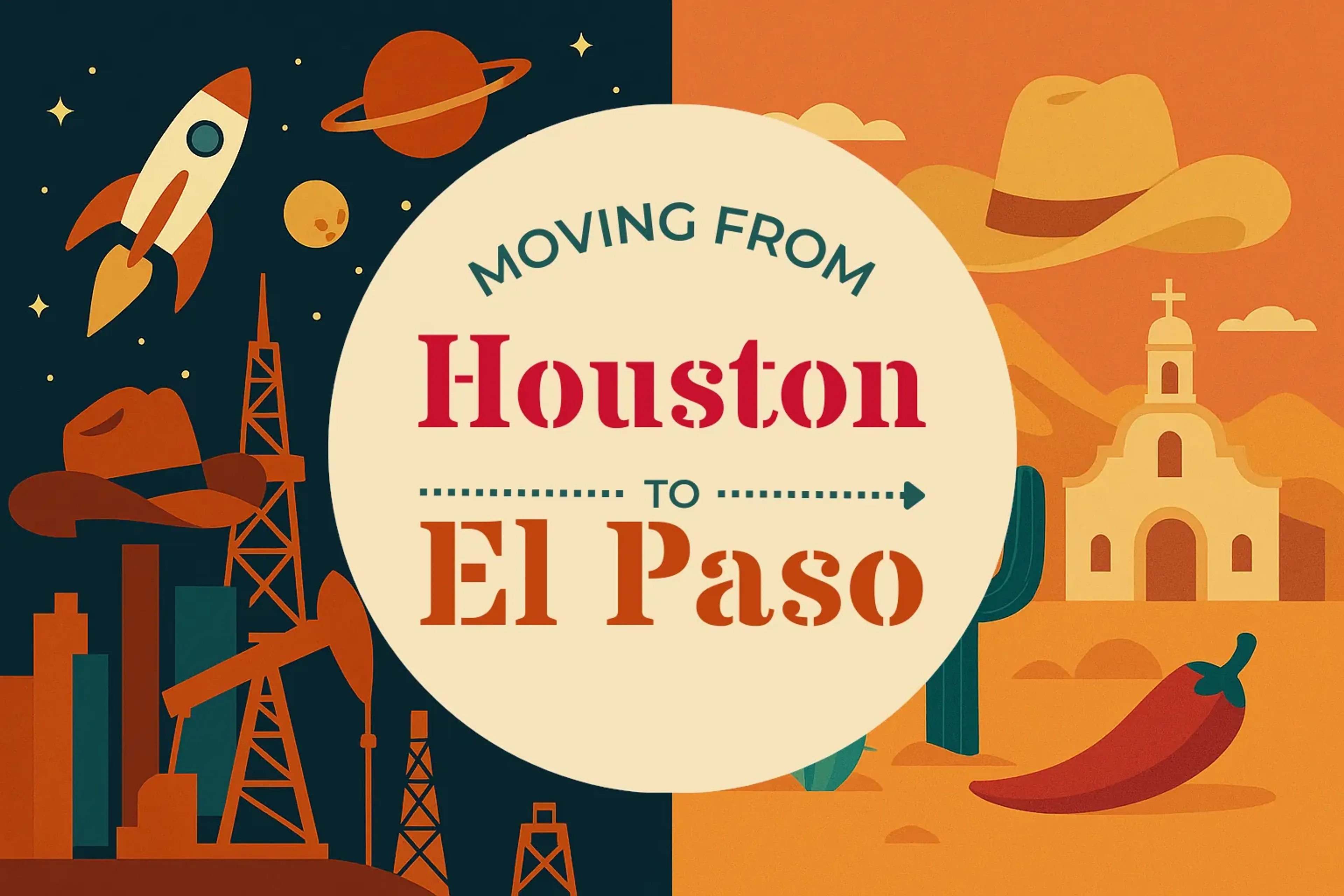 Side-by-side comparison of Houston to El Paso moving companies