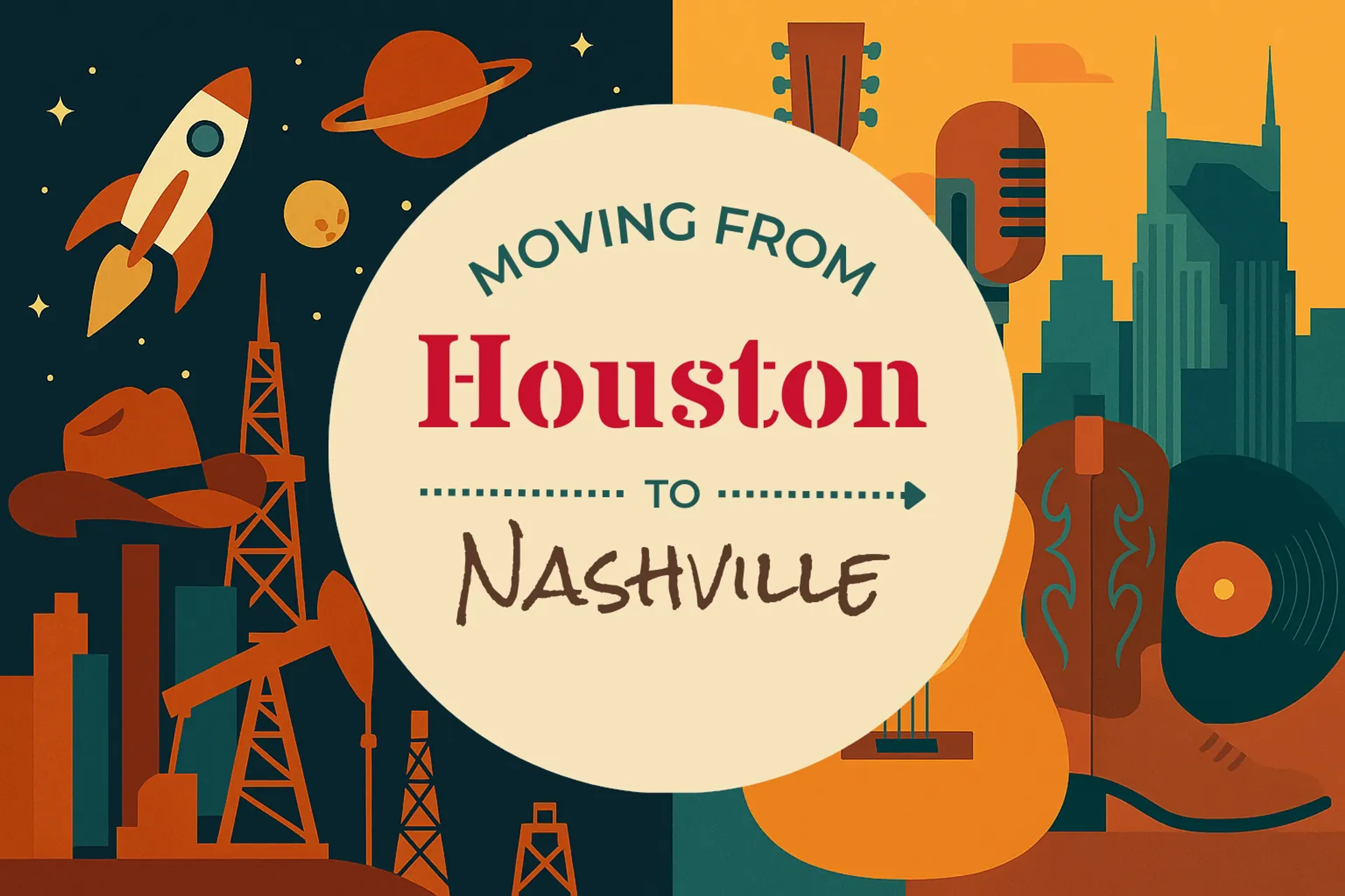 Side-by-side comparison of Houston to Nashville moving companies
