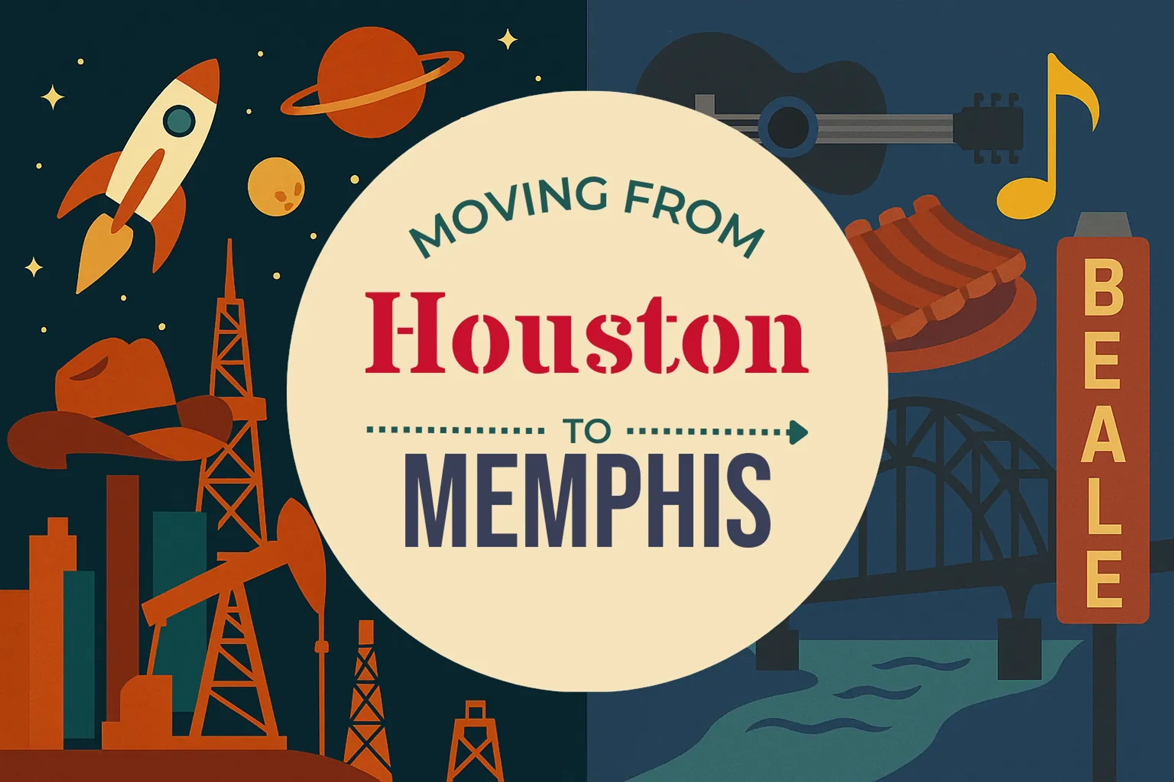 Side-by-side comparison of Houston to Memphis moving companies