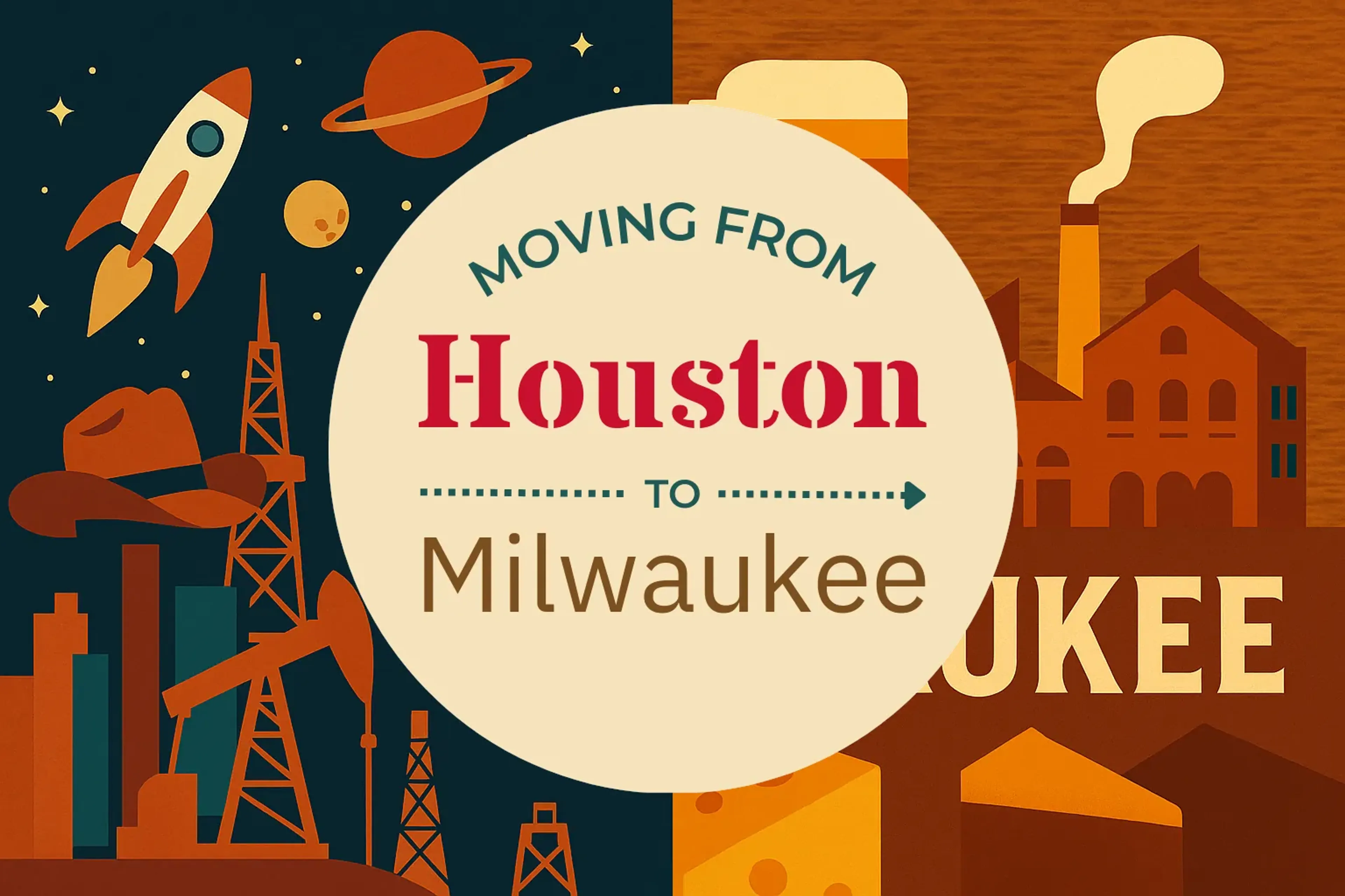 Side-by-side comparison of Houston to Milwaukee moving companies