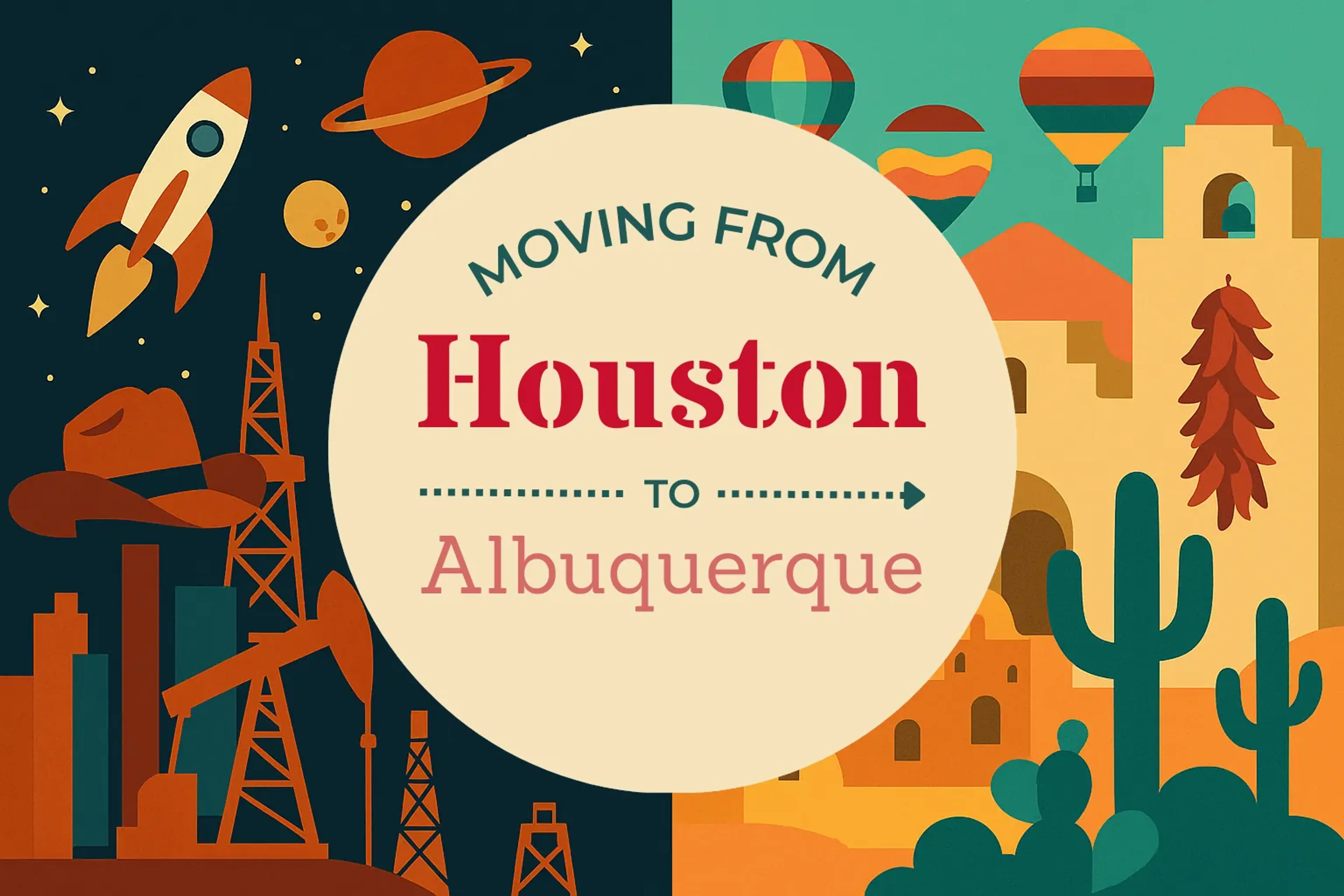 Side-by-side comparison of Houston to Albuquerque moving companies