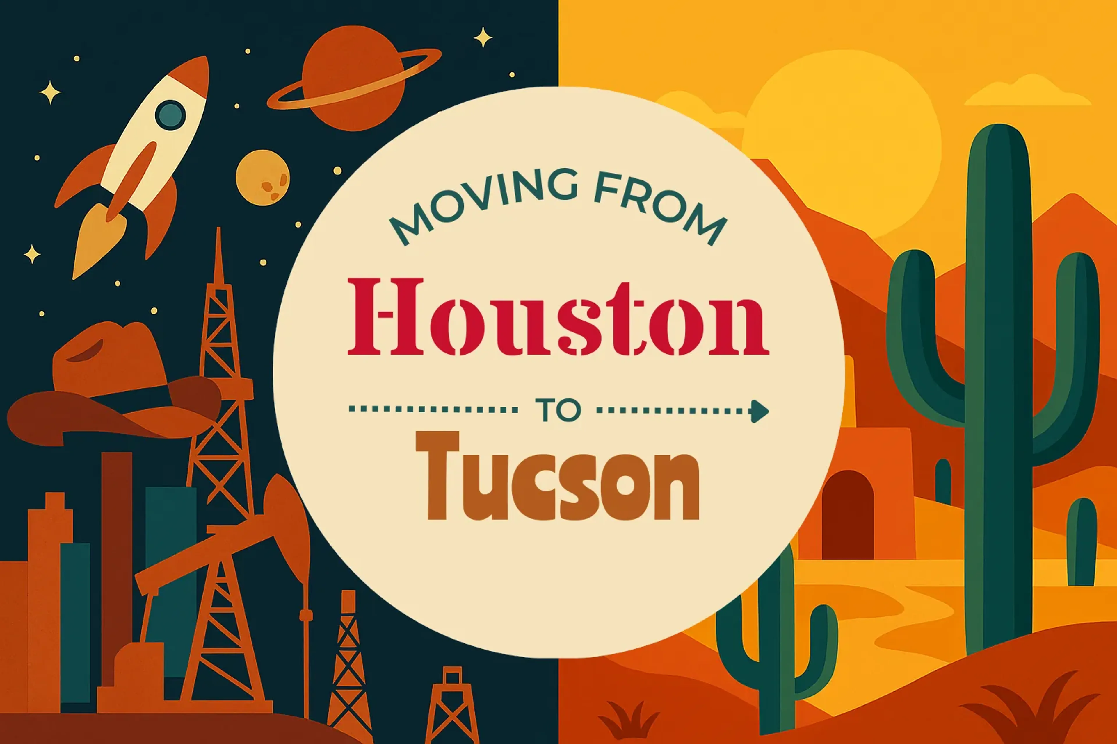 Side-by-side comparison of Houston to Tucson moving companies