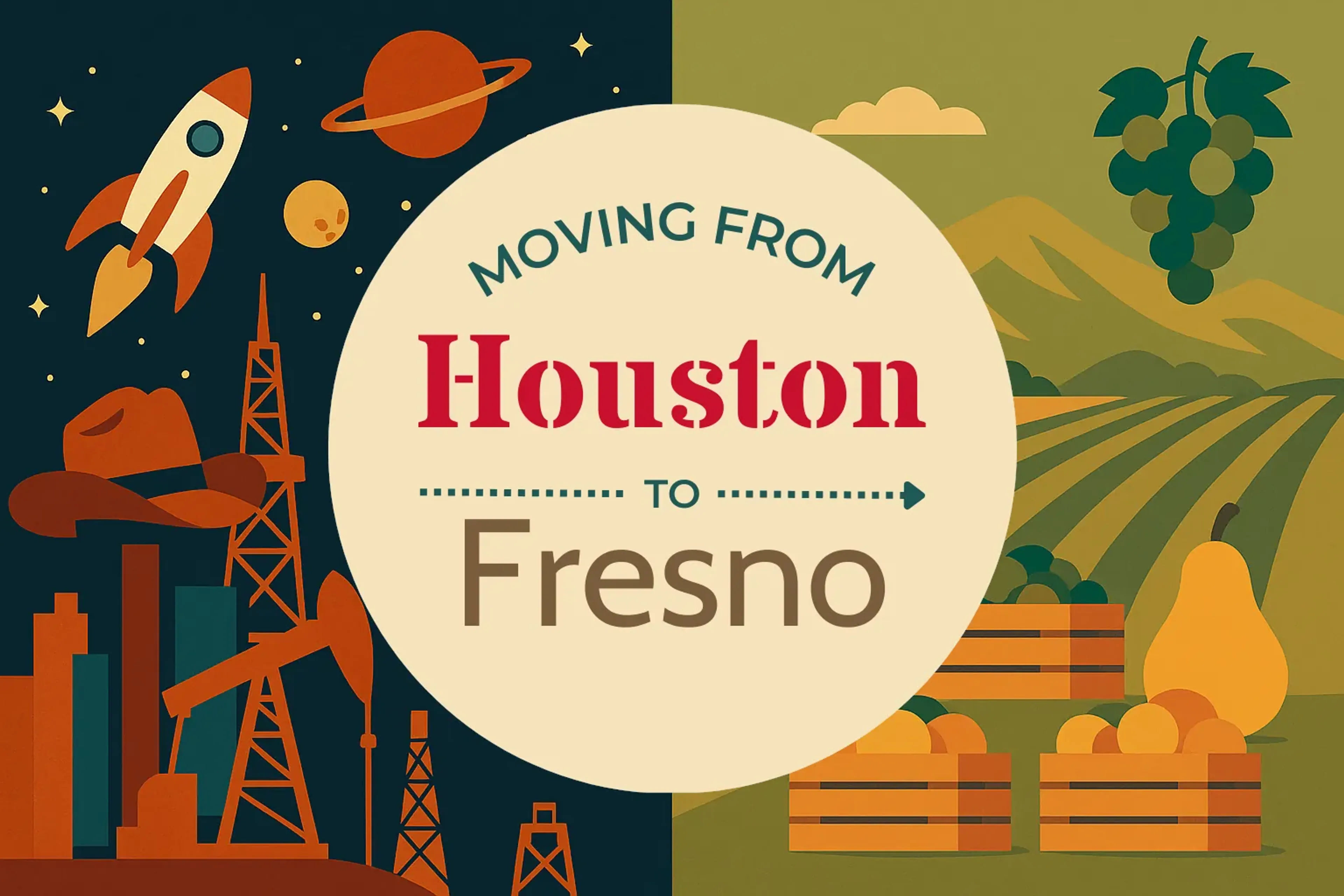 Side-by-side comparison of Houston to Fresno moving companies