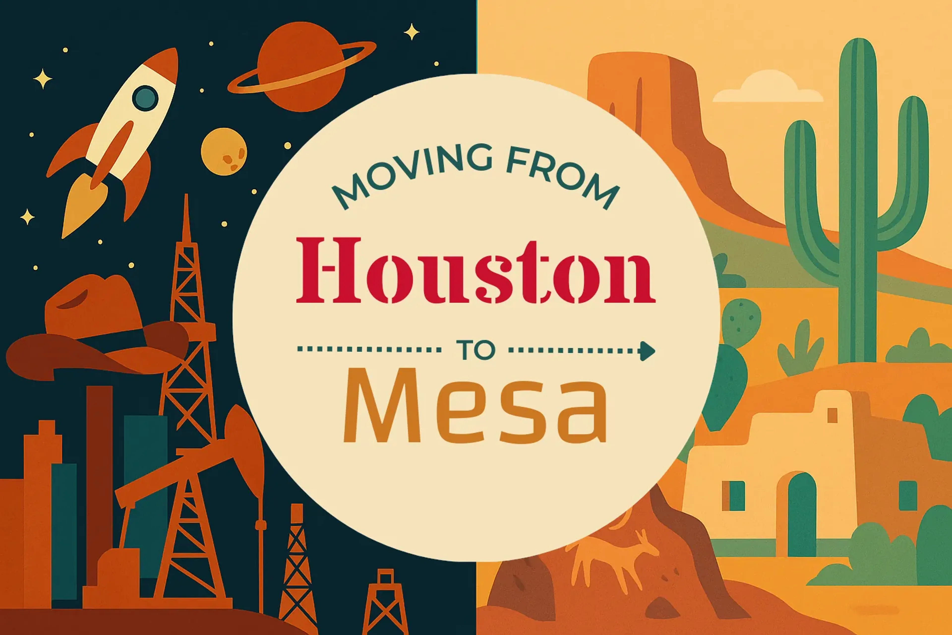 Side-by-side comparison of Houston to Mesa moving companies