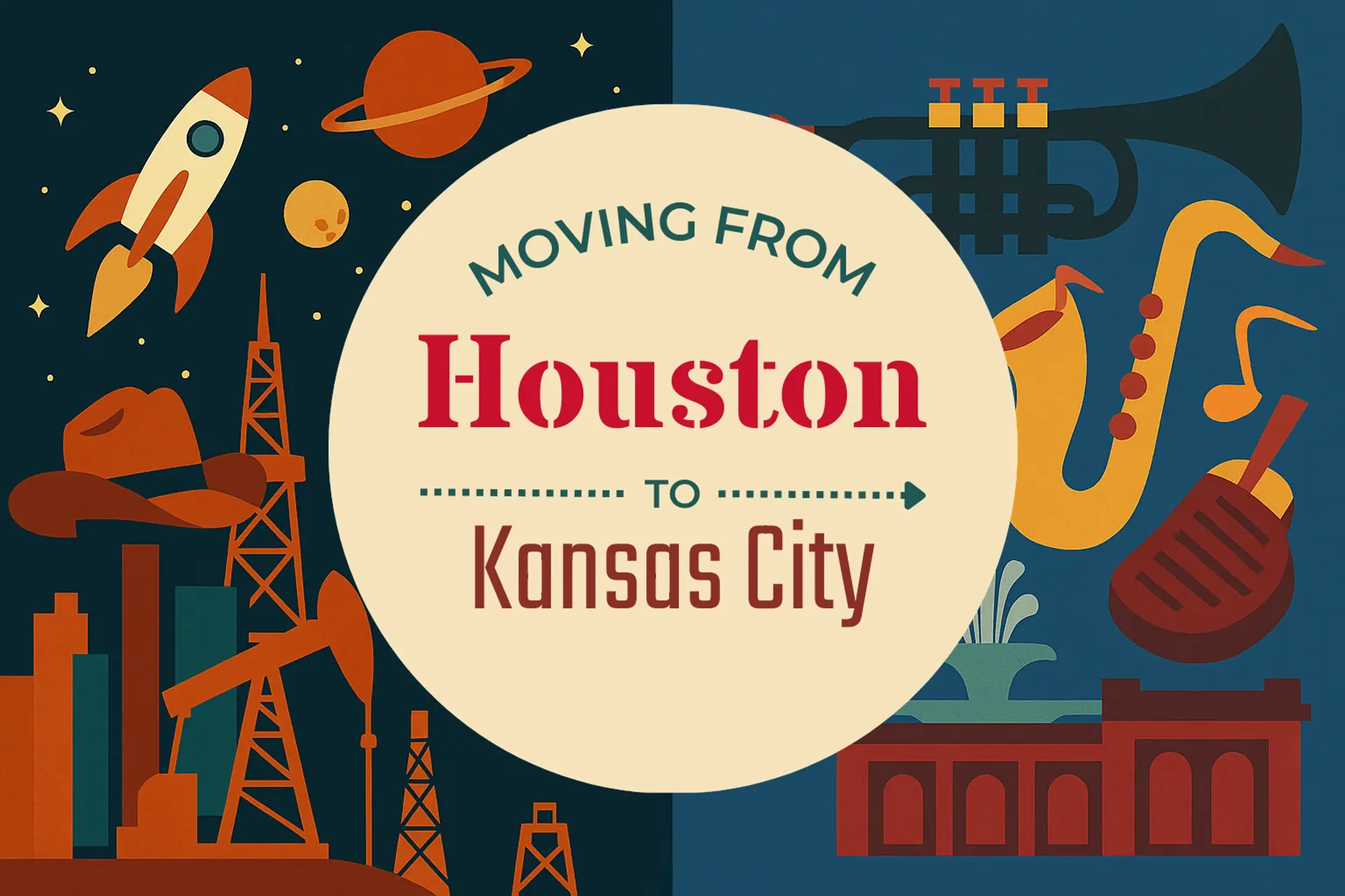 Side-by-side comparison of Houston to Kansas City moving companies