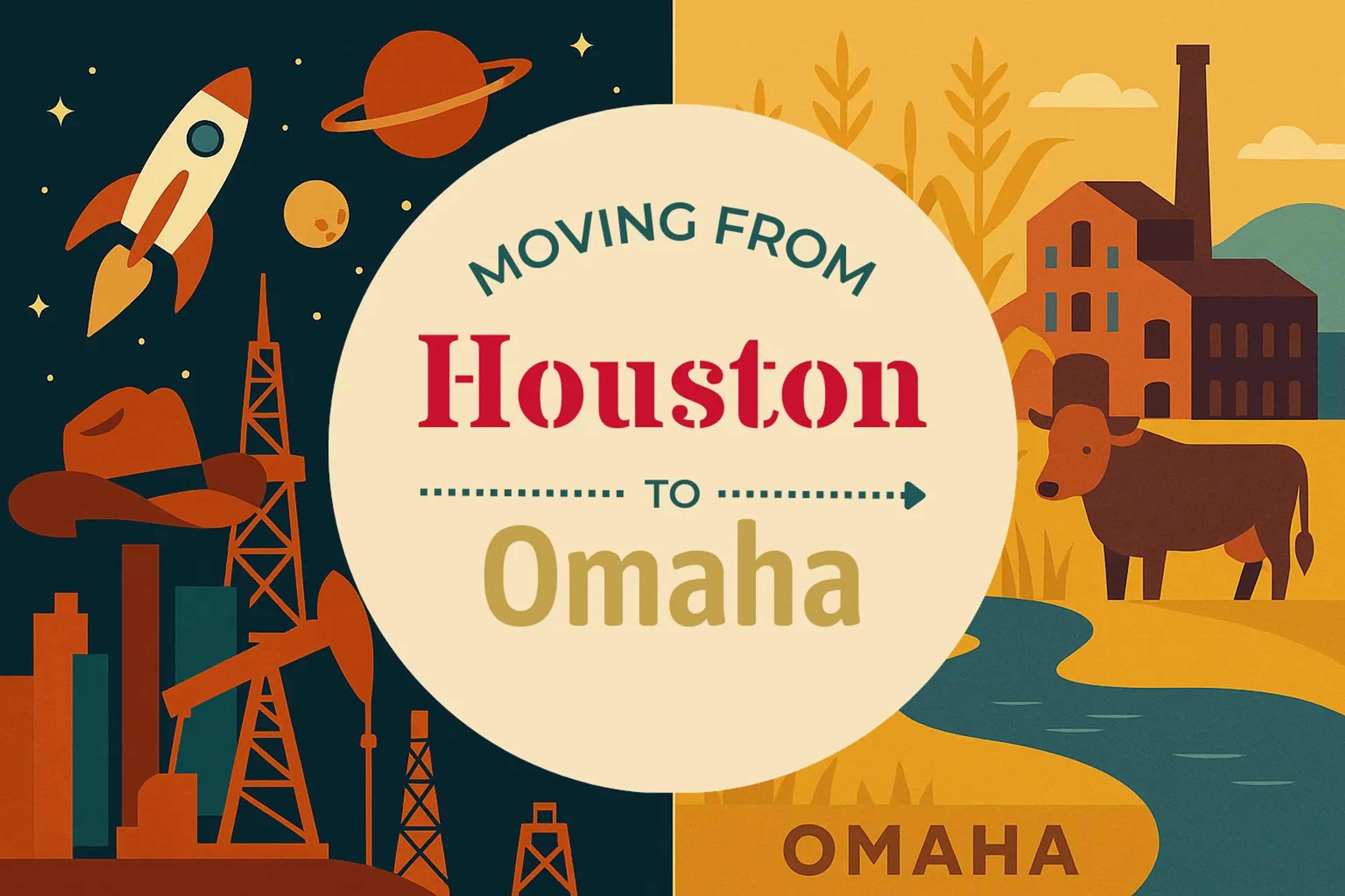Side-by-side comparison of Houston to Omaha moving companies