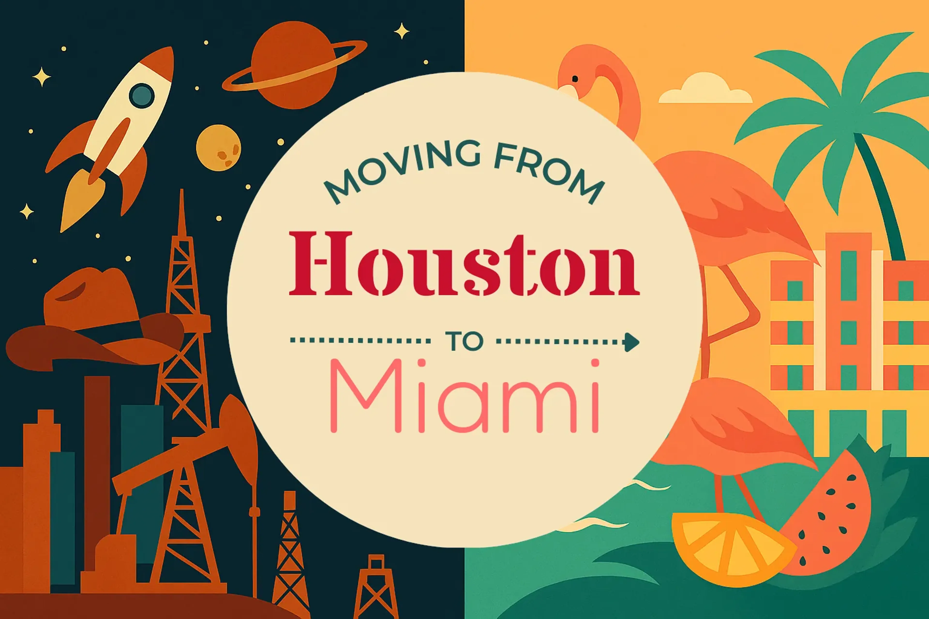 Side-by-side comparison of Houston to Miami moving companies