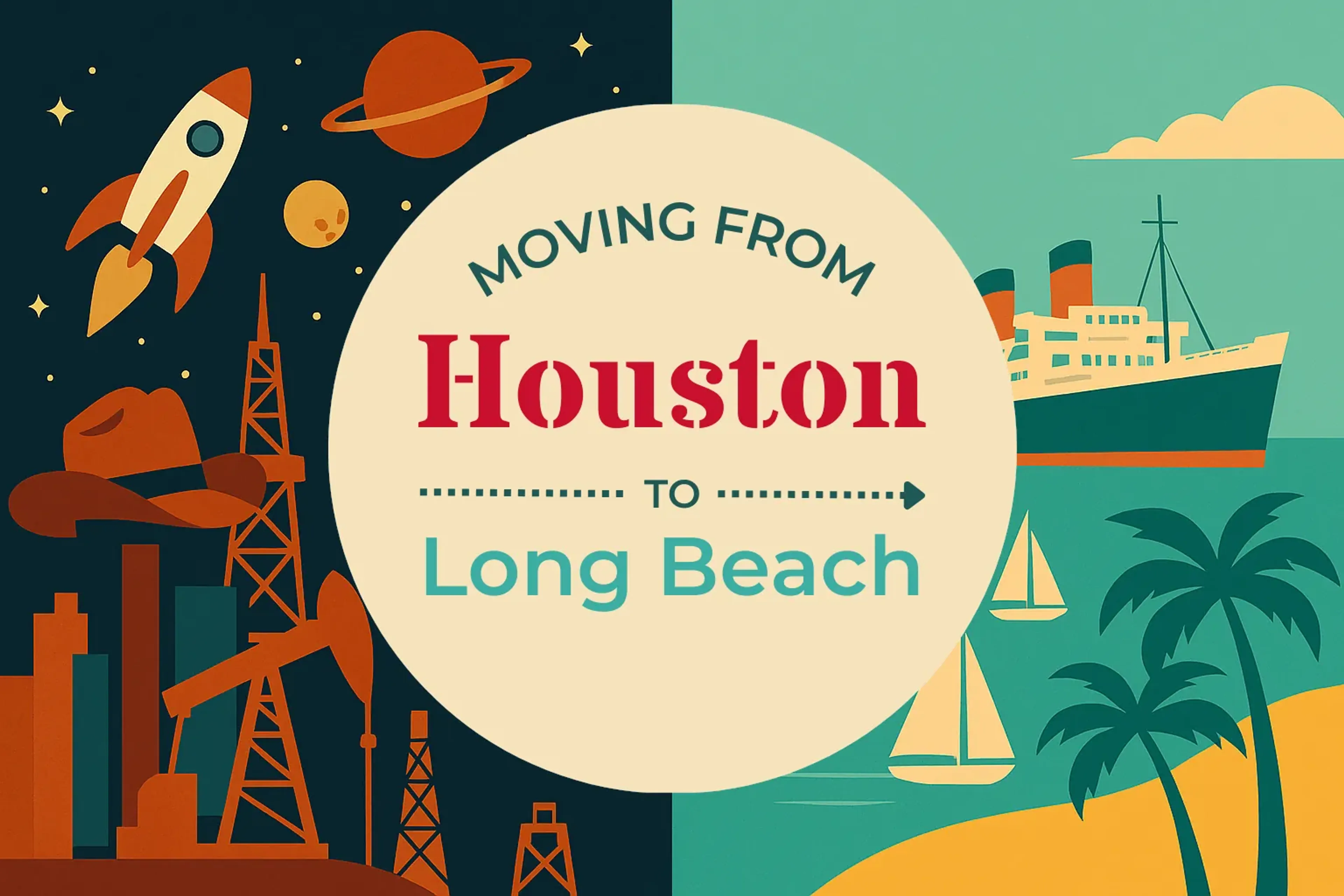 Side-by-side comparison of Houston to Long Beach moving companies