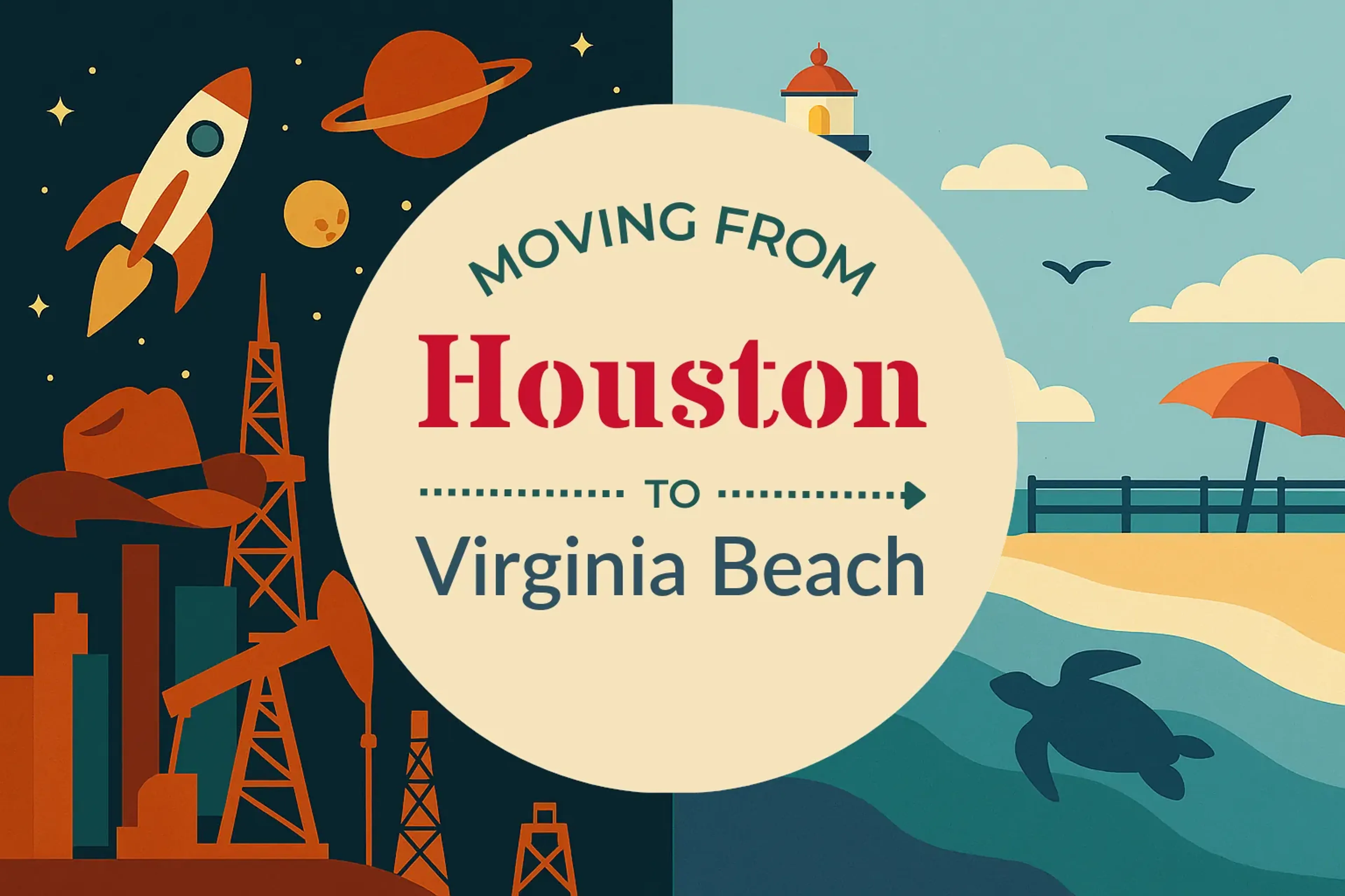 Side-by-side comparison of Houston to Virginia Beach moving companies