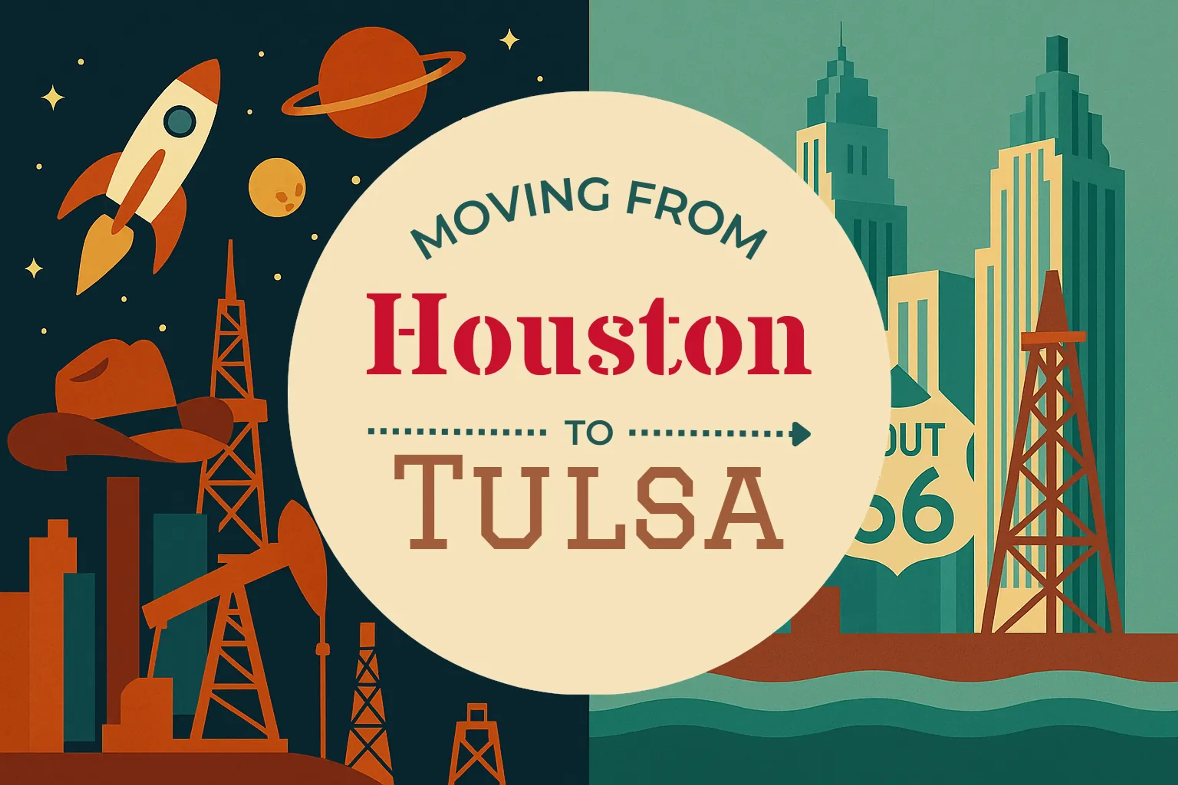 Side-by-side comparison of Houston to Tulsa moving companies