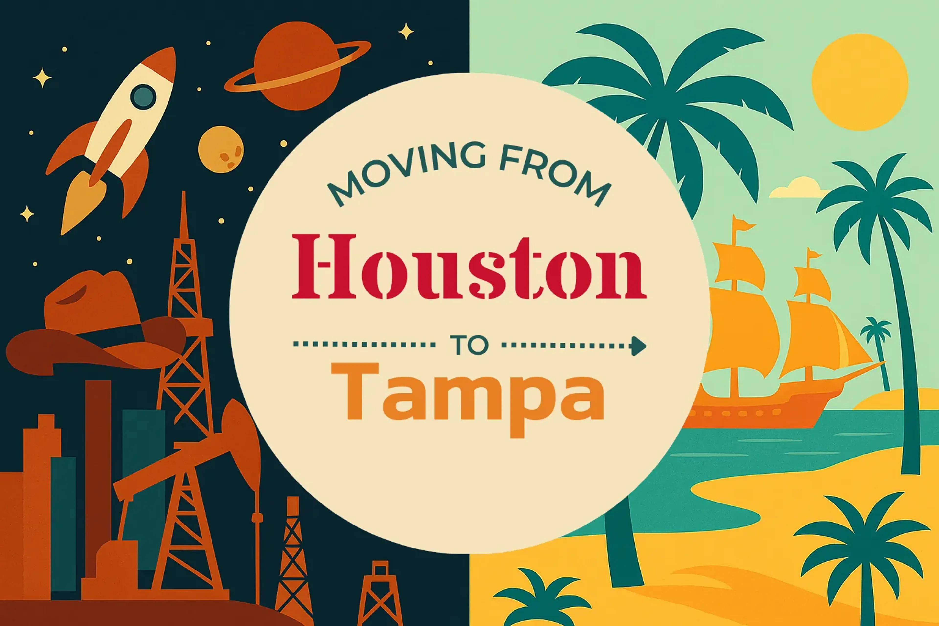 Side-by-side comparison of Houston to Tampa moving companies