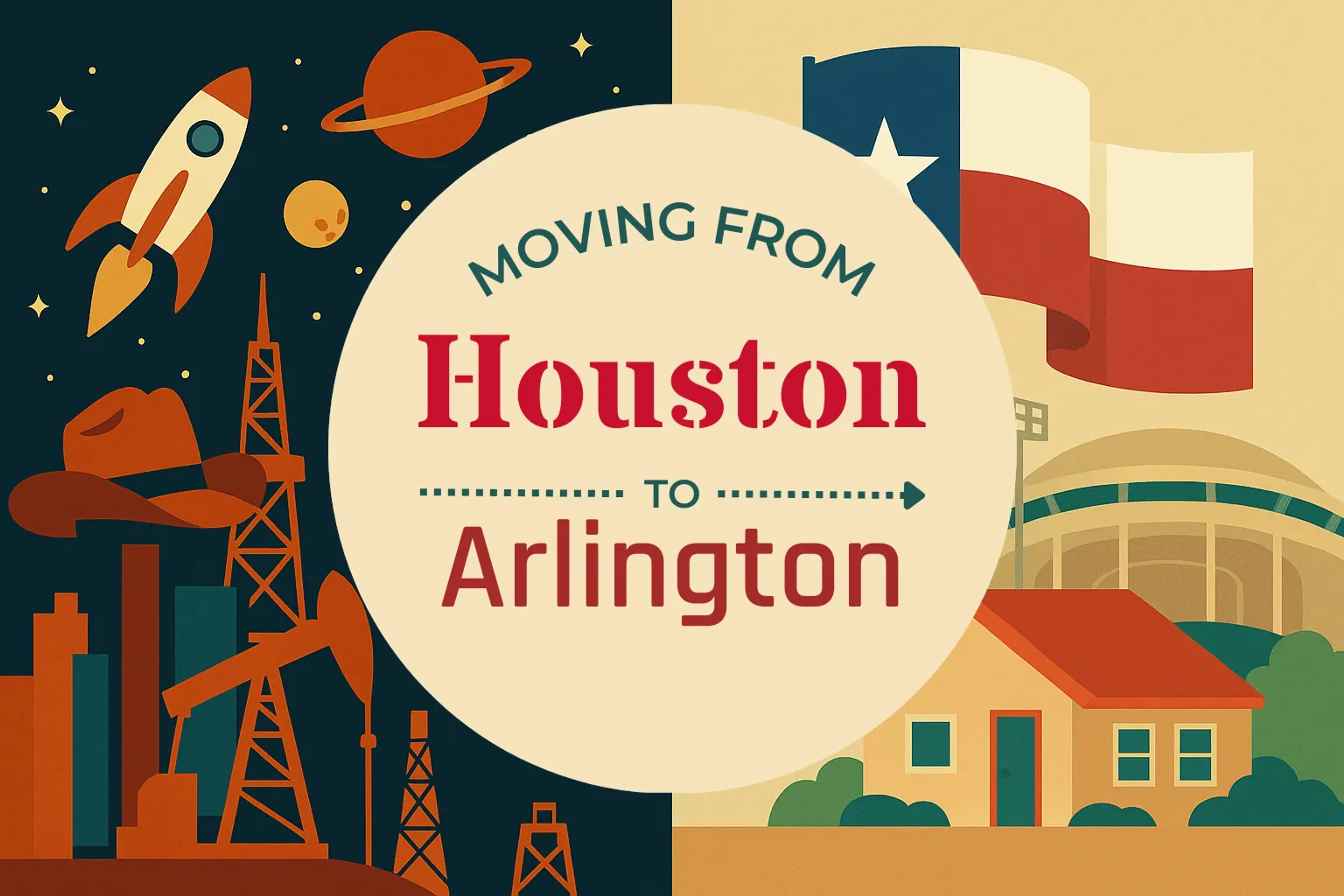 Side-by-side comparison of Houston to Arlington moving companies