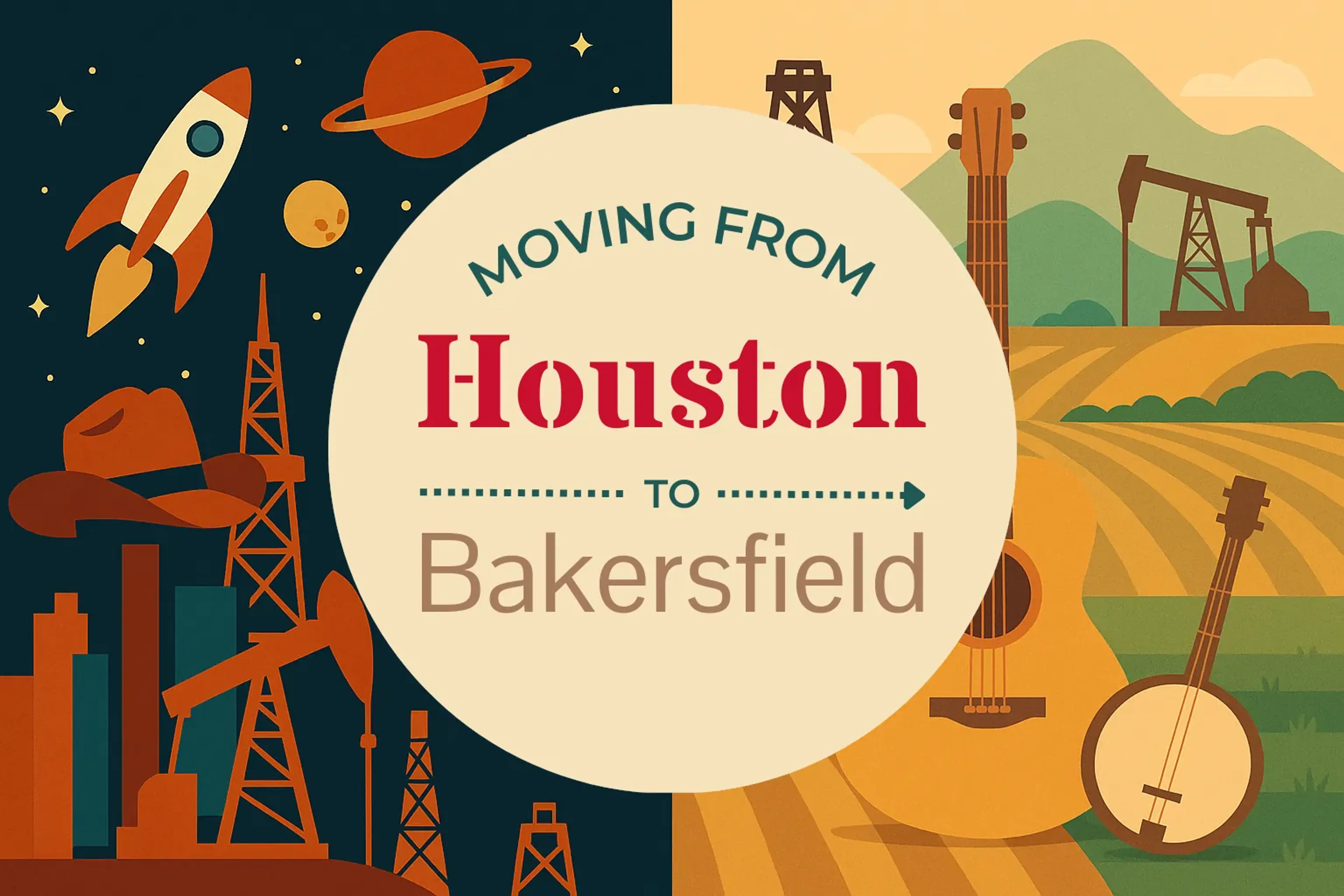 Side-by-side comparison of Houston to Bakersfield moving companies
