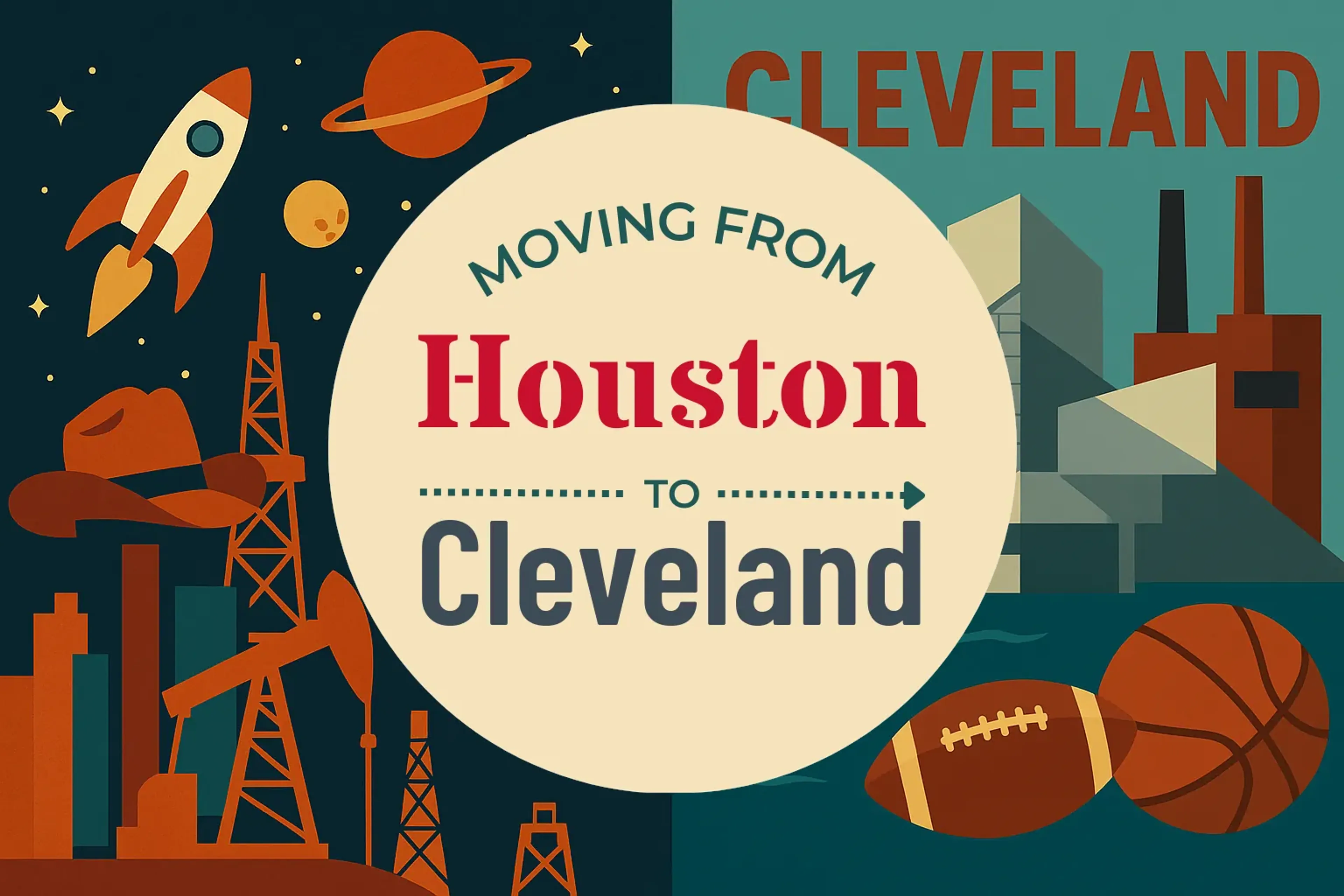 Side-by-side comparison of Houston to Cleveland moving companies
