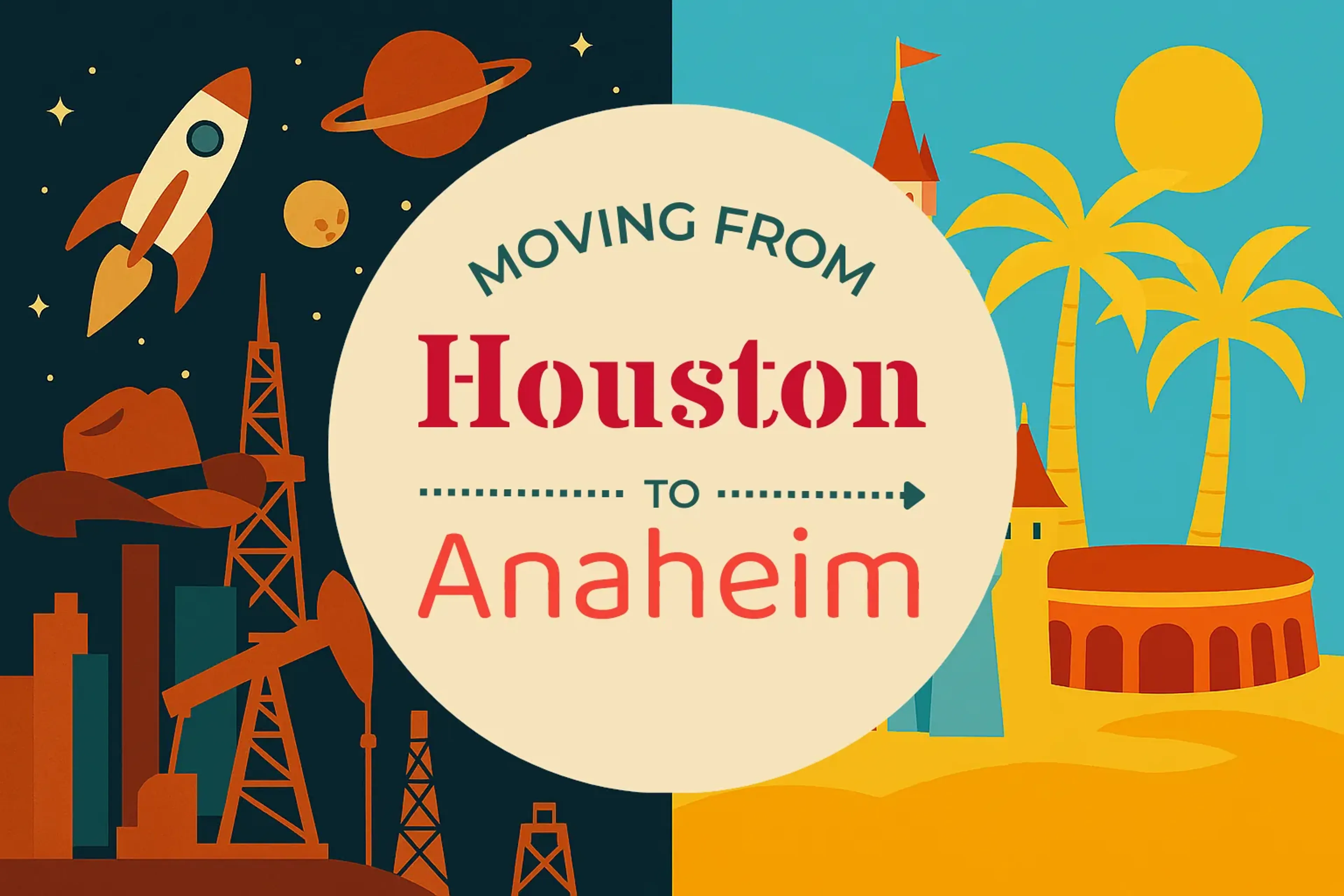 Side-by-side comparison of Houston to Anaheim moving companies