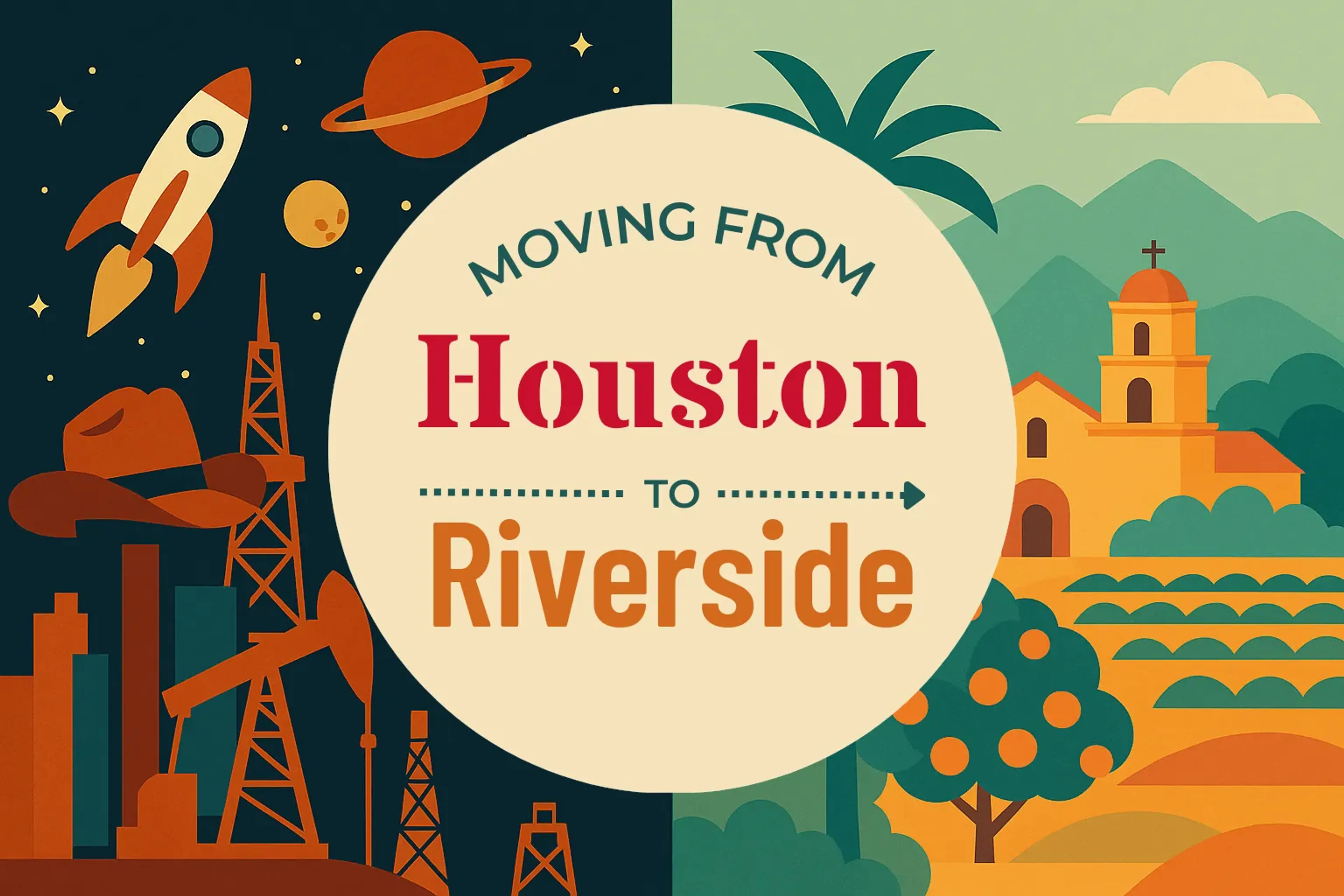 Side-by-side comparison of Houston to Riverside moving companies