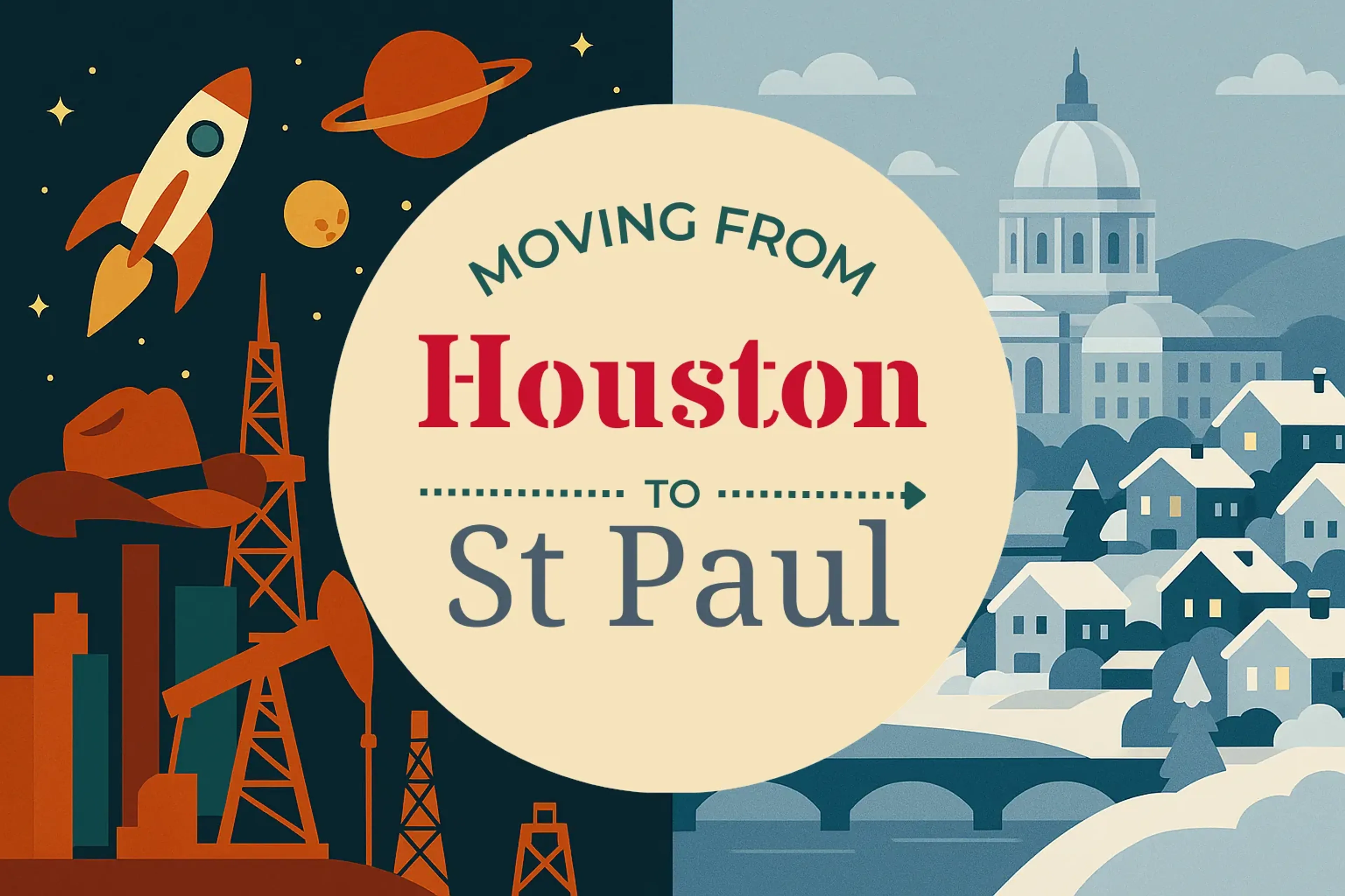 Side-by-side comparison of Houston to St. Paul moving companies