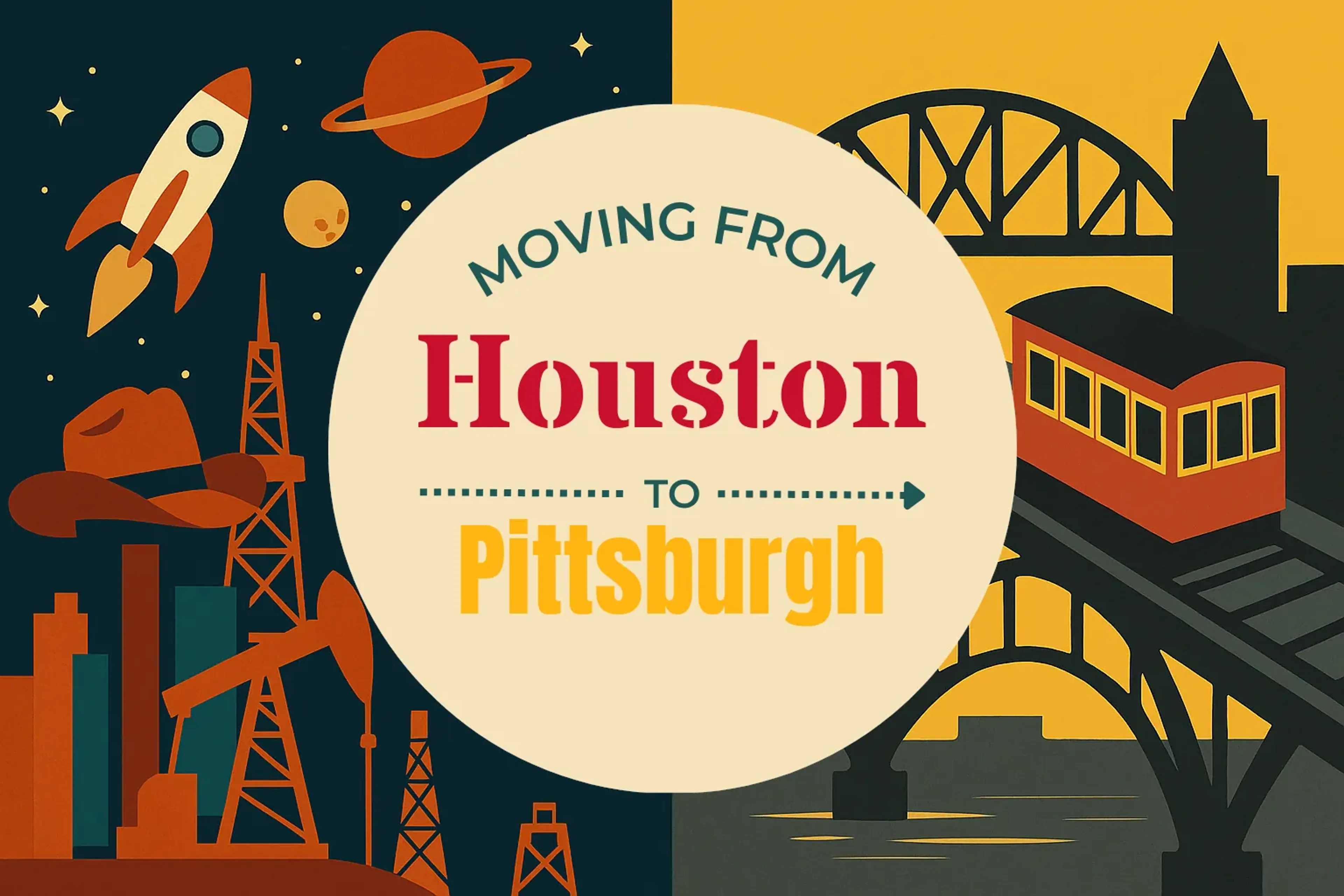 Side-by-side comparison of Houston to Pittsburgh moving companies