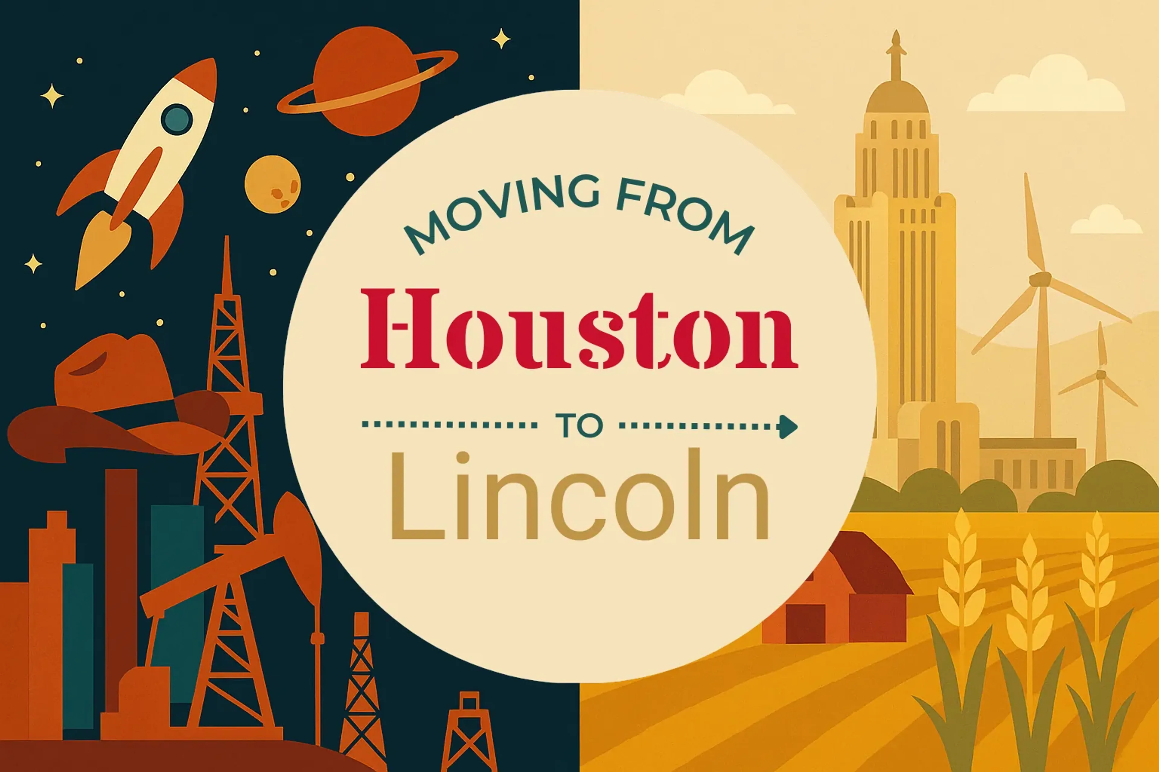 Side-by-side comparison of Houston to Lincoln moving companies