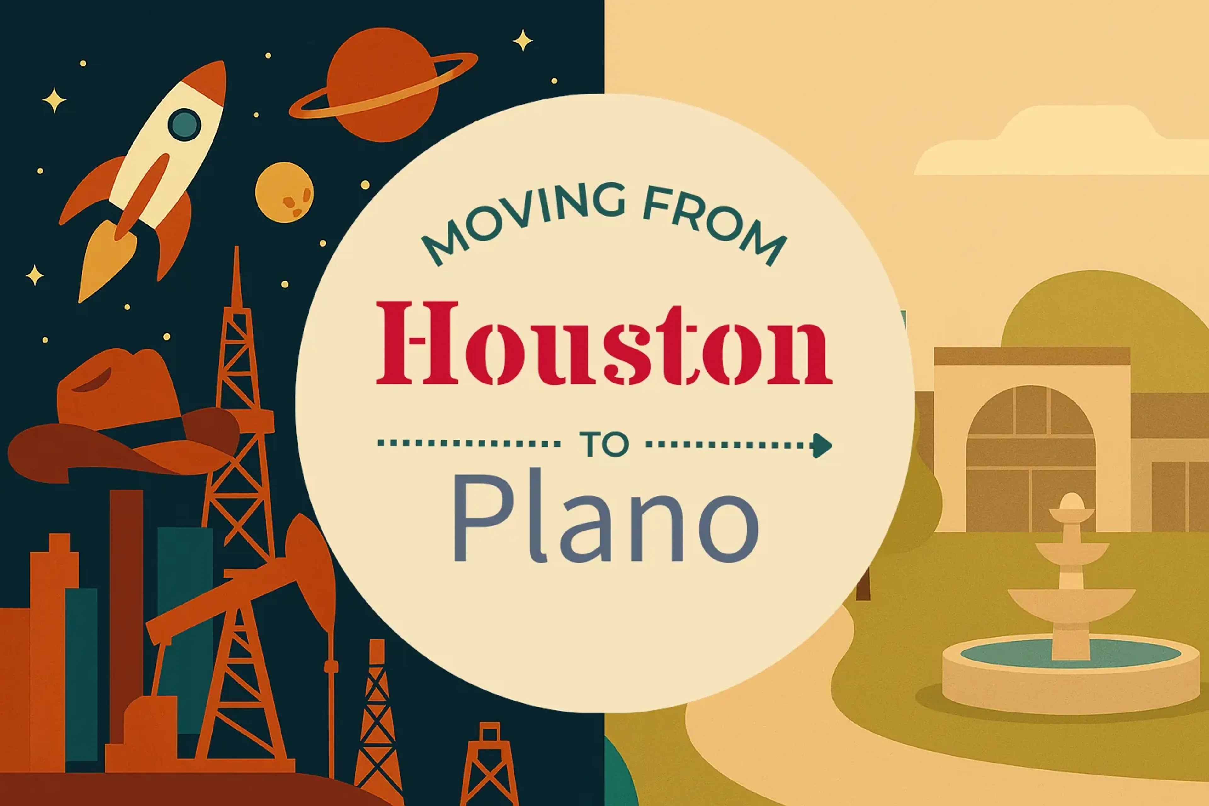 Side-by-side comparison of Houston to Plano moving companies